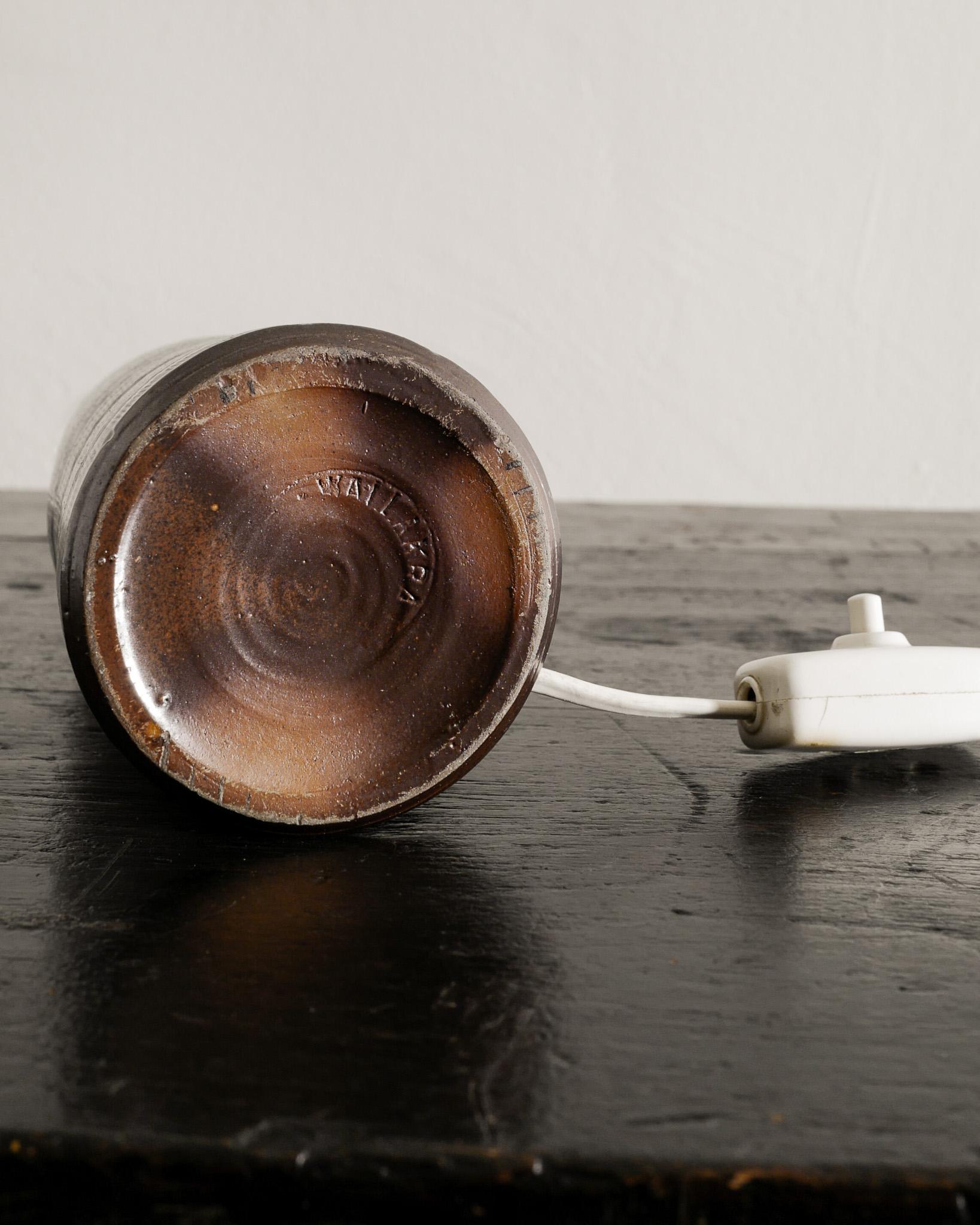 Grès Lampe de table en céramique suédoise en grès par Arthur Andersson pour Wallåkra, années 1940 en vente