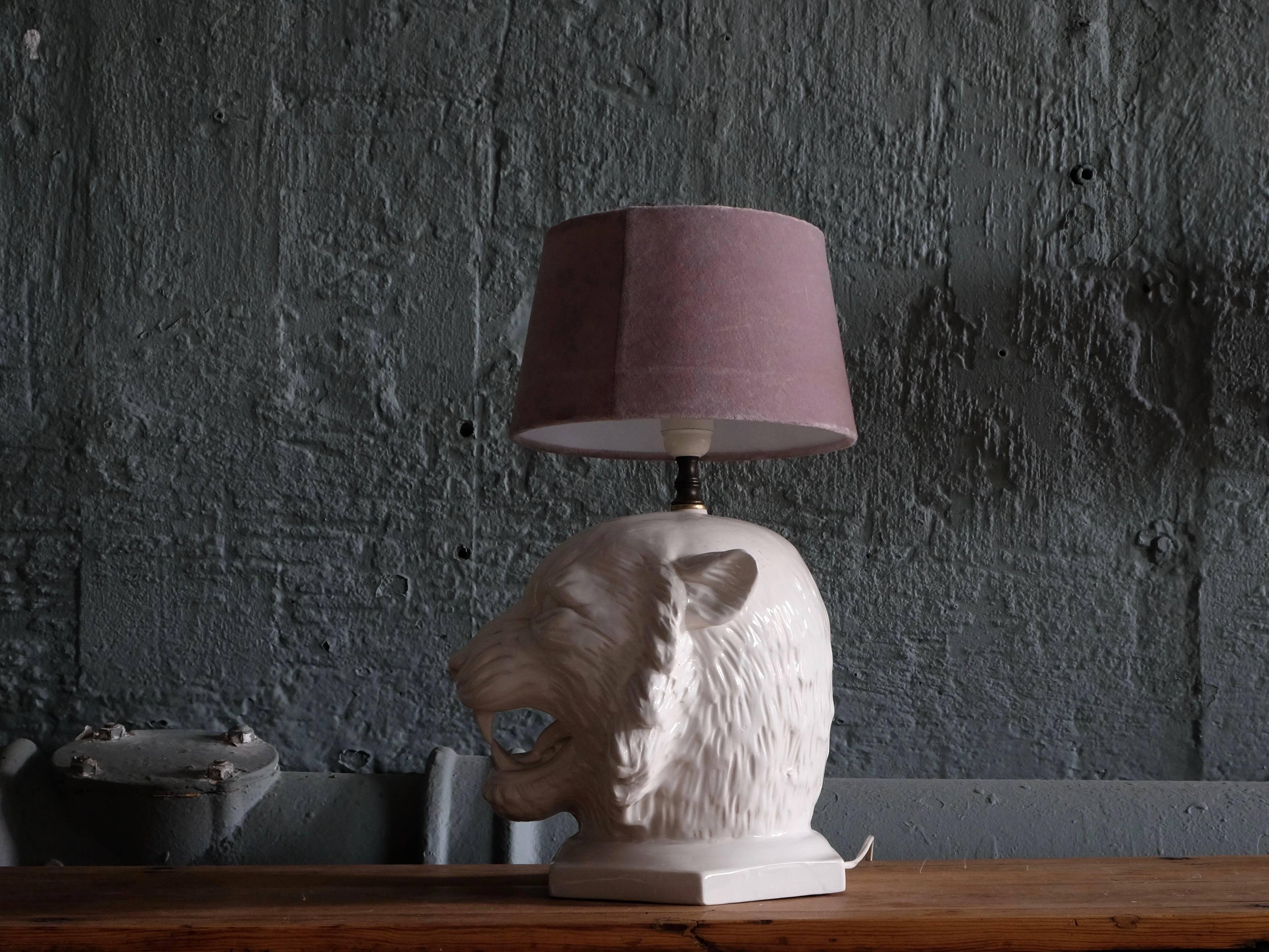 ceramic tiger lamp