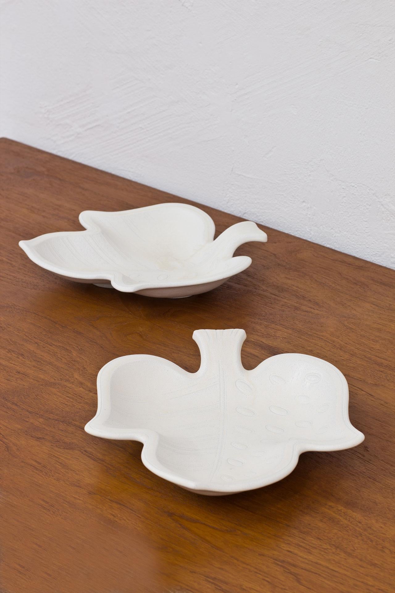 Scandinavian Modern Swedish Ceramic Trays by Gunnar Nylund for Rörstrand