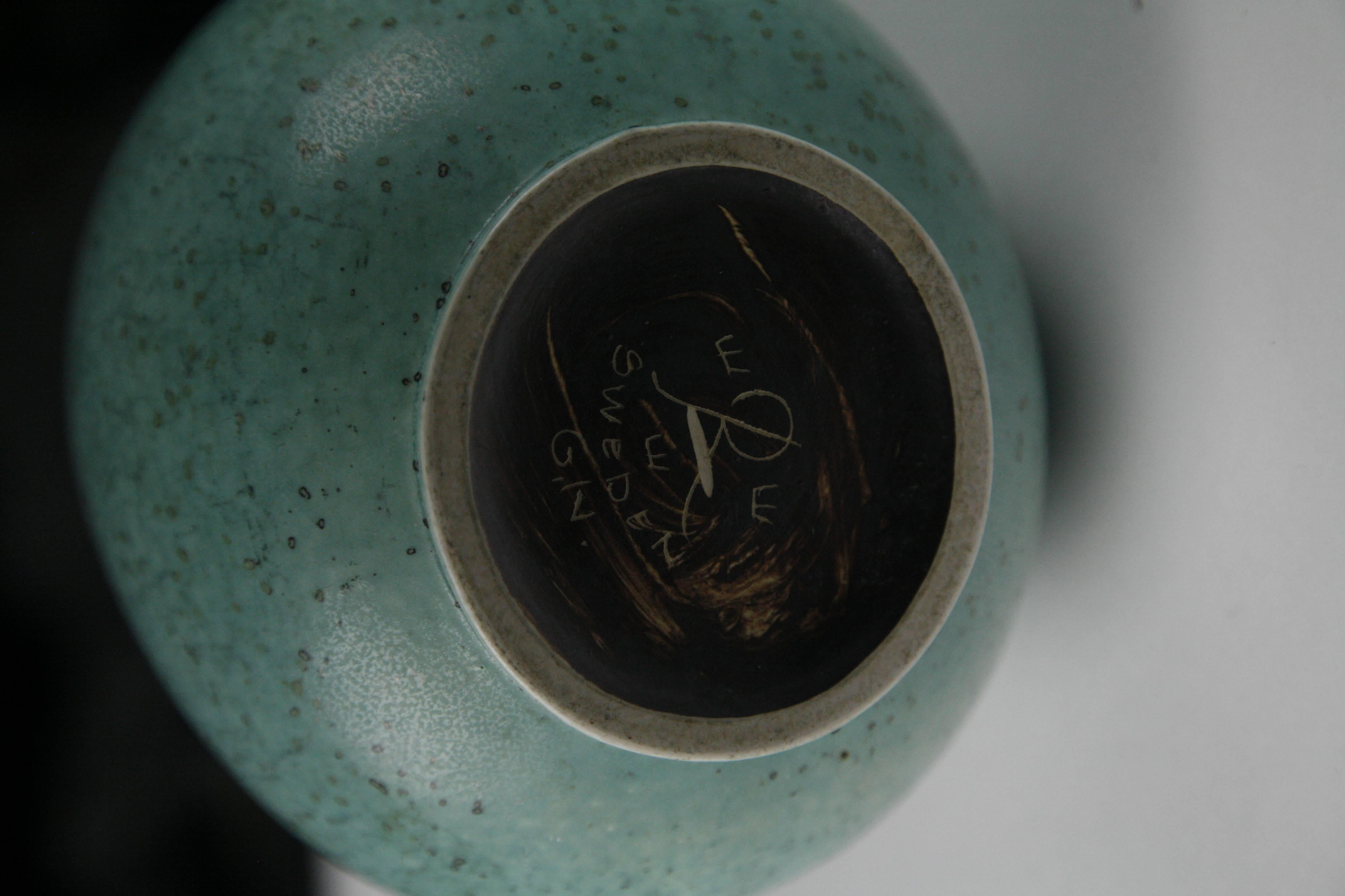 Hand-Crafted Swedish Ceramic Vase by Gunnar Nylund, Rörstrand, Sweden, 1950