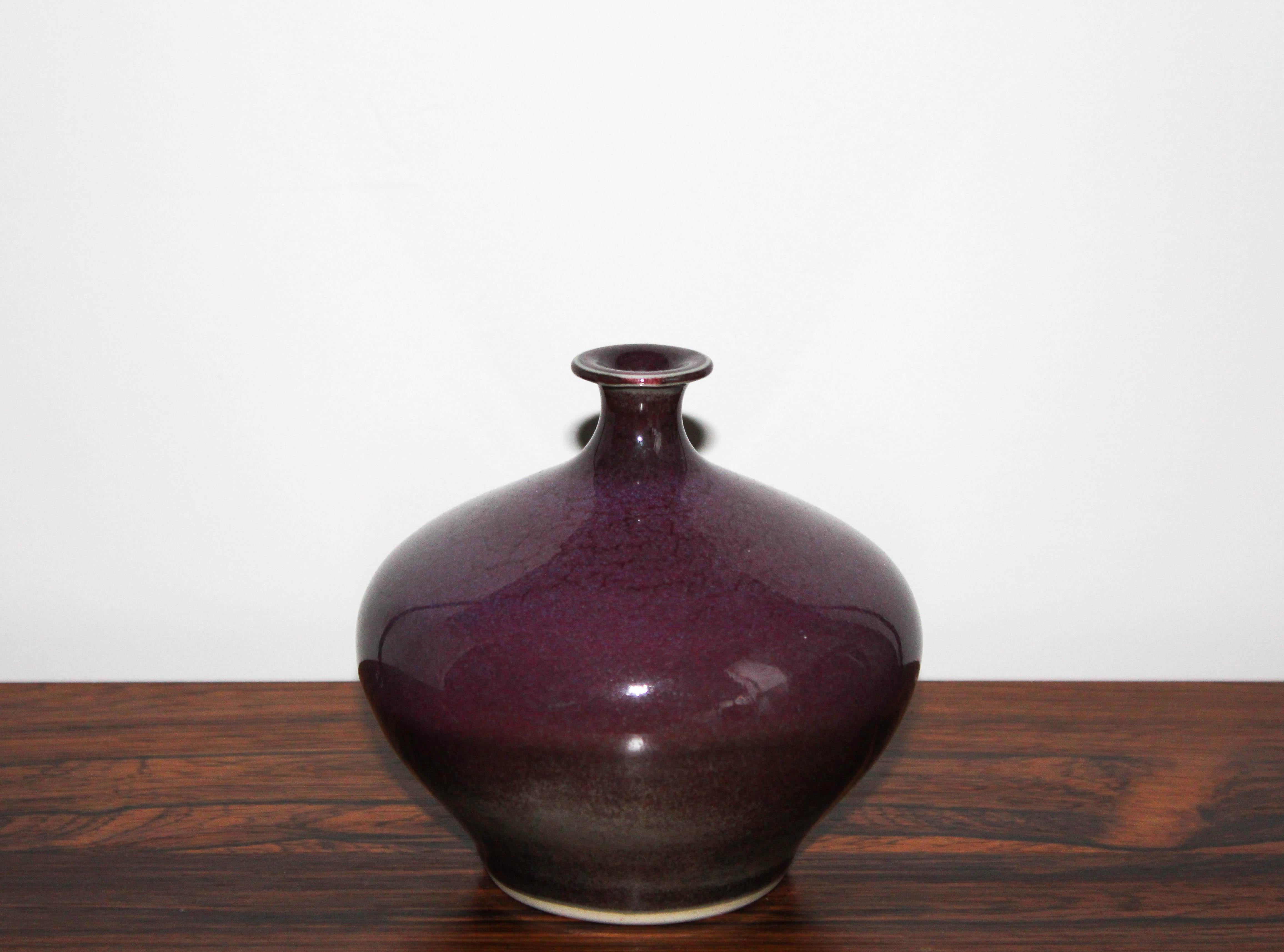 Swedish Ceramic Vase by Sven Hofverberg In Excellent Condition For Sale In Malmo, SE