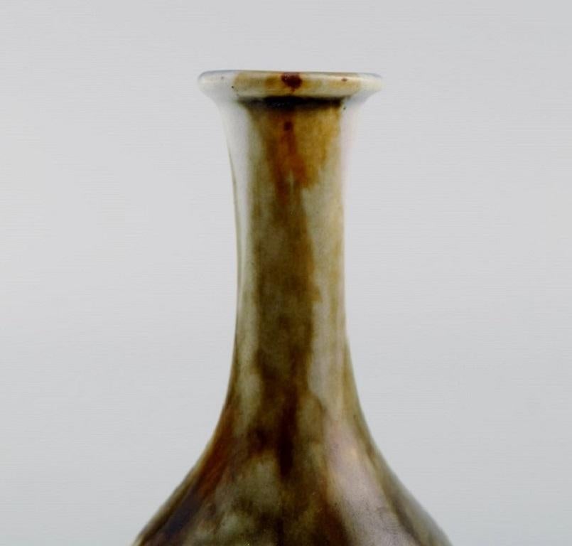Swedish Ceramicist, Unique Vase in Glazed Stoneware, 1980s In Excellent Condition For Sale In Copenhagen, DK