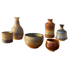 Swedish Ceramicists, Collection of Vases, Stoneware, Sweden, 1950s-1960s
