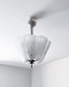 Scandinavian Modern Chandelier, Orrefors 1940's, Sweden
