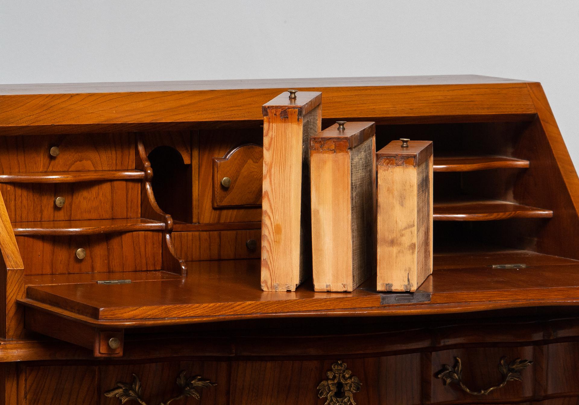 Gabinetto a cassetti barocco svedese Secrétaire Fine XVIII secolo in vendita 7