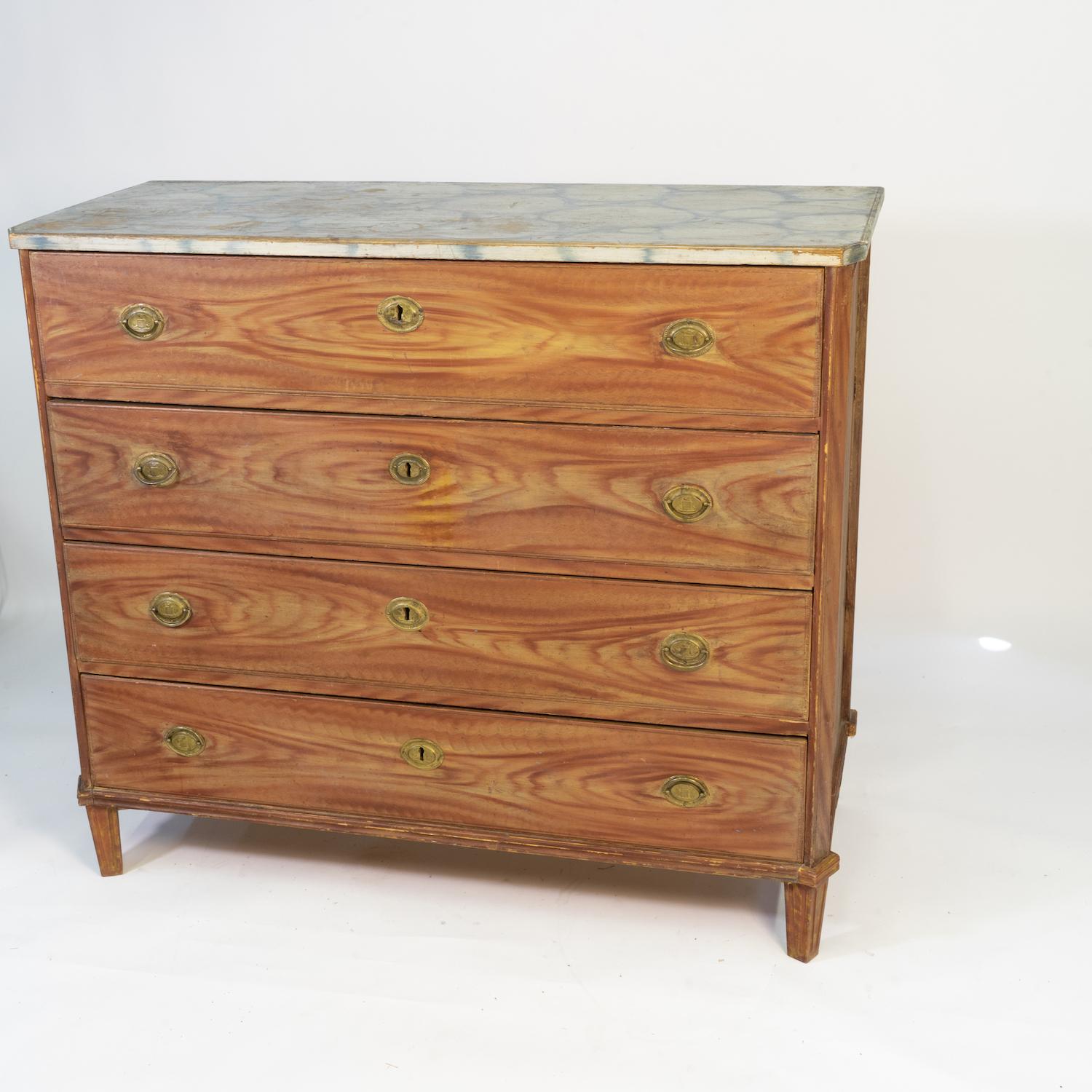 Neoclassical Swedish Chest of Drawers For Sale