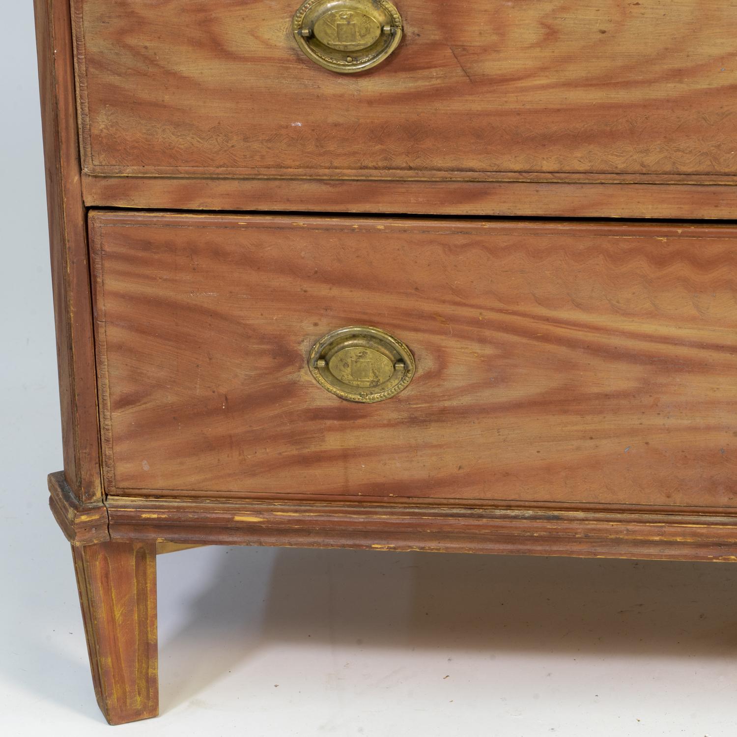 Hand-Painted Swedish Chest of Drawers For Sale