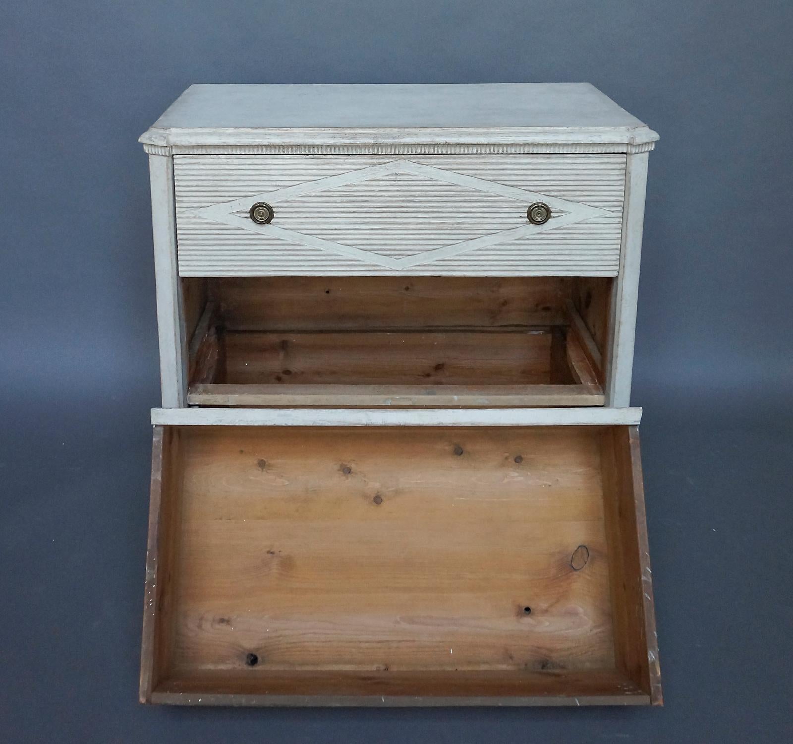 Hand-Carved Swedish Chest of Drawers in the Gustavian Style