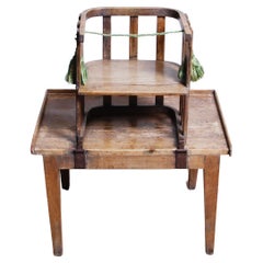 Swedish Child's Metamorphic Highchair and Table Antique Swedish Child's Metamorphic Highchair and Table