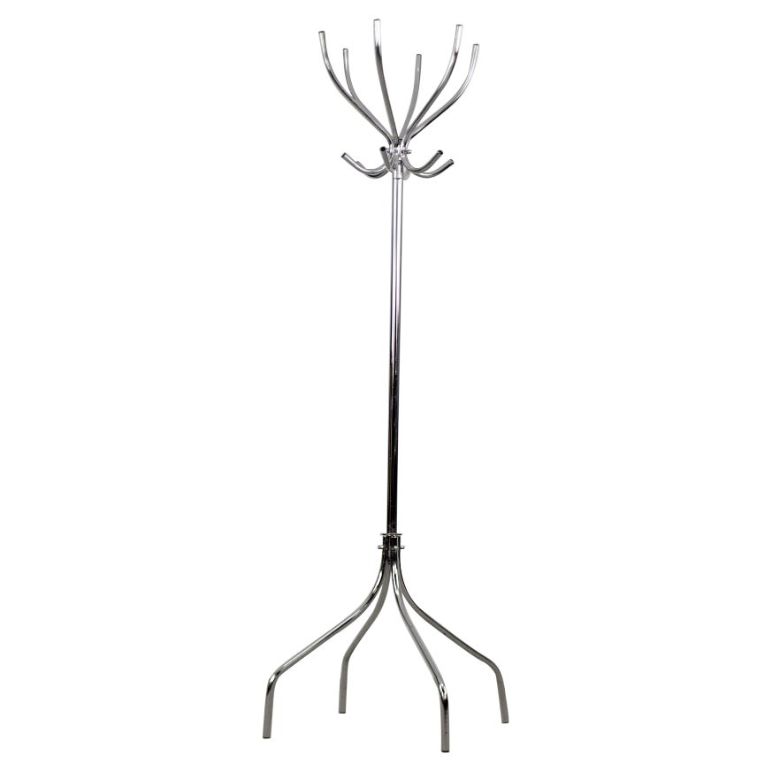 Swedish Chromed Steel Piccolo Floor Rack from Rörmekano and Skånes Fagerhult AB