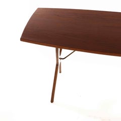 Swedish Coffee Table by Karl Erik Ekselius in Teak and Brass 1960s
