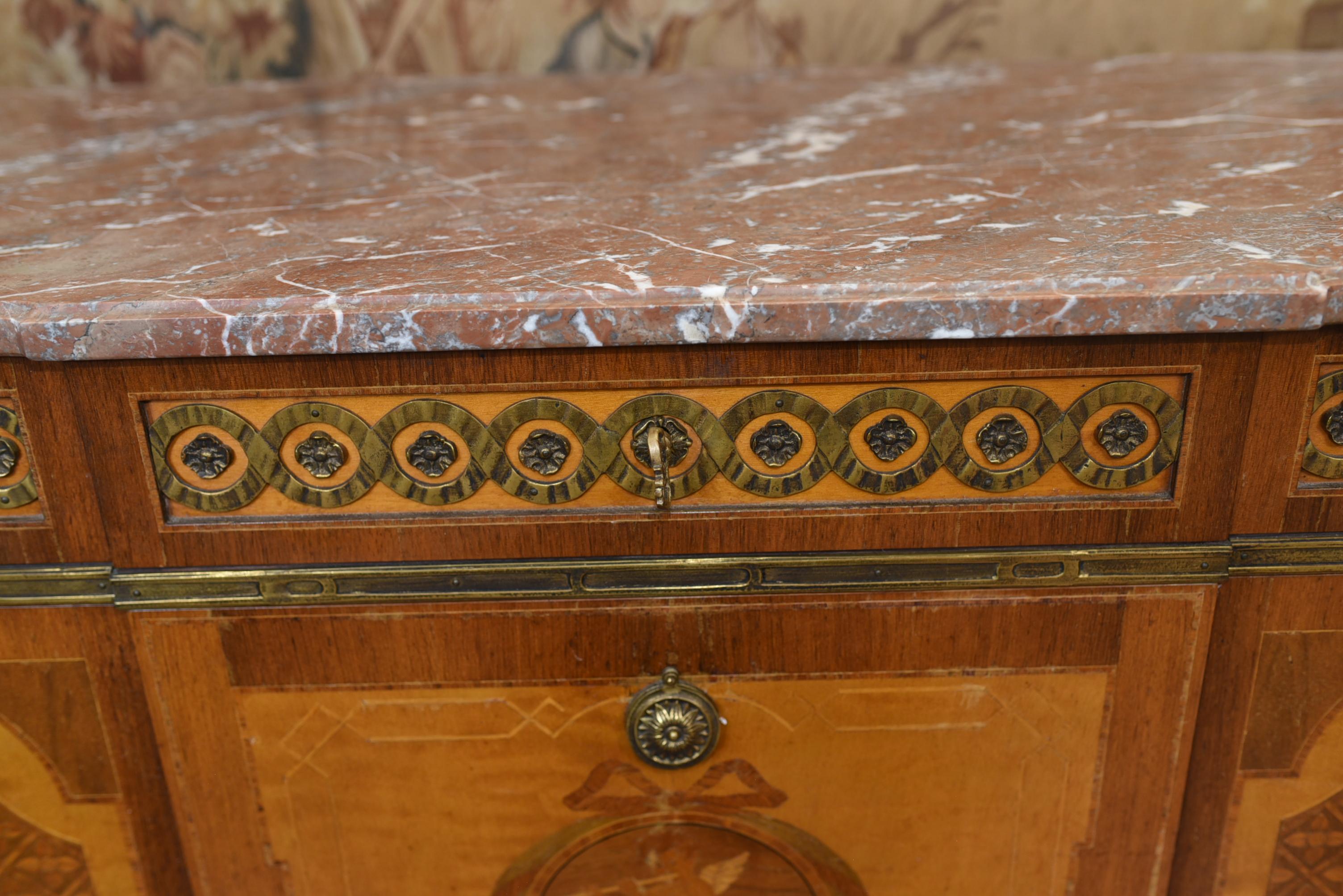 Swedish Commode Chest of Drawers Marquetry Inlay 1920 For Sale 2