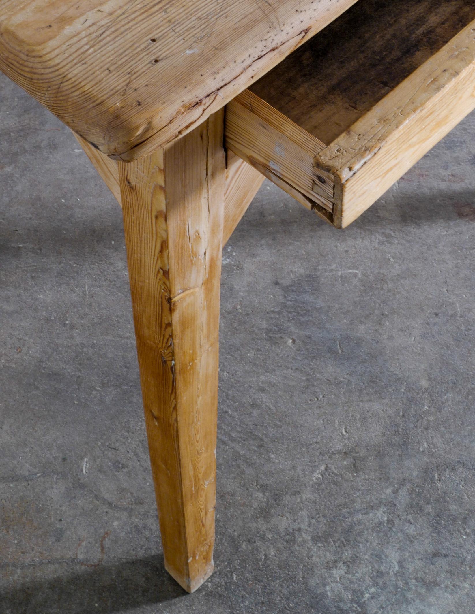 Late 19th Century Swedish Console Table in Solid Pine, 1800s