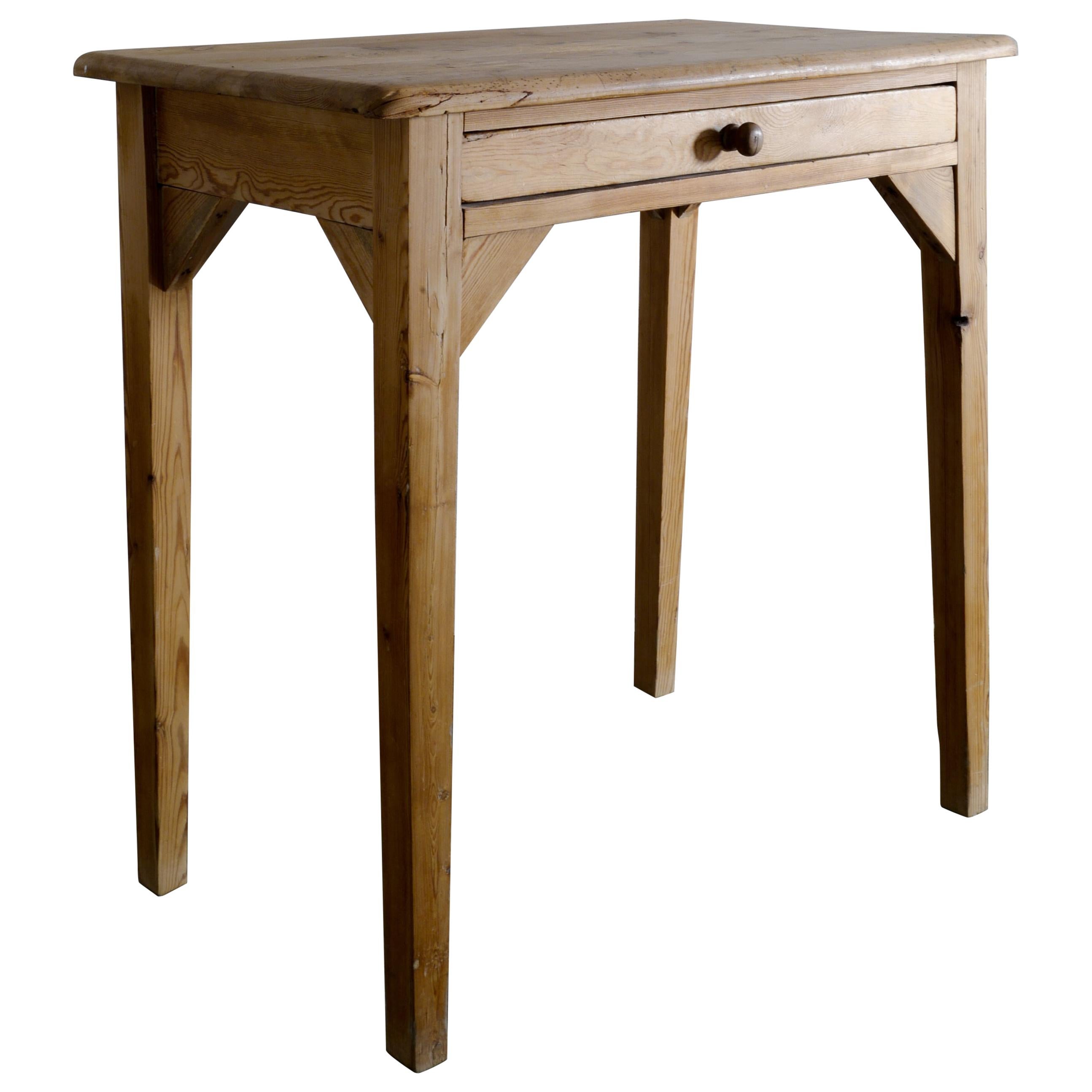 Swedish Console Table in Solid Pine, 1800s