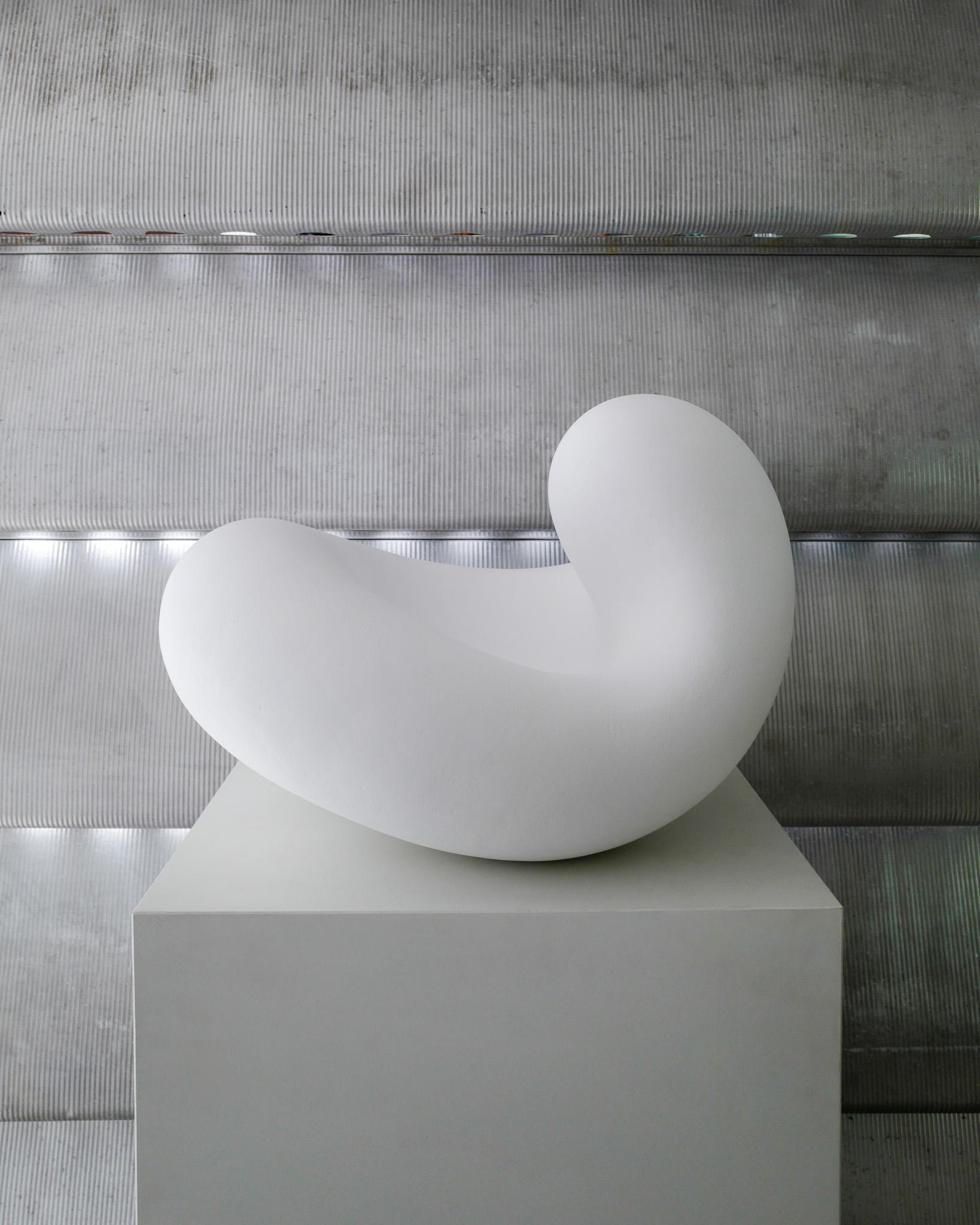 Swedish Contemporary White Free Form Stoneware Sculpture by Eva Hild, 2000 For Sale 1