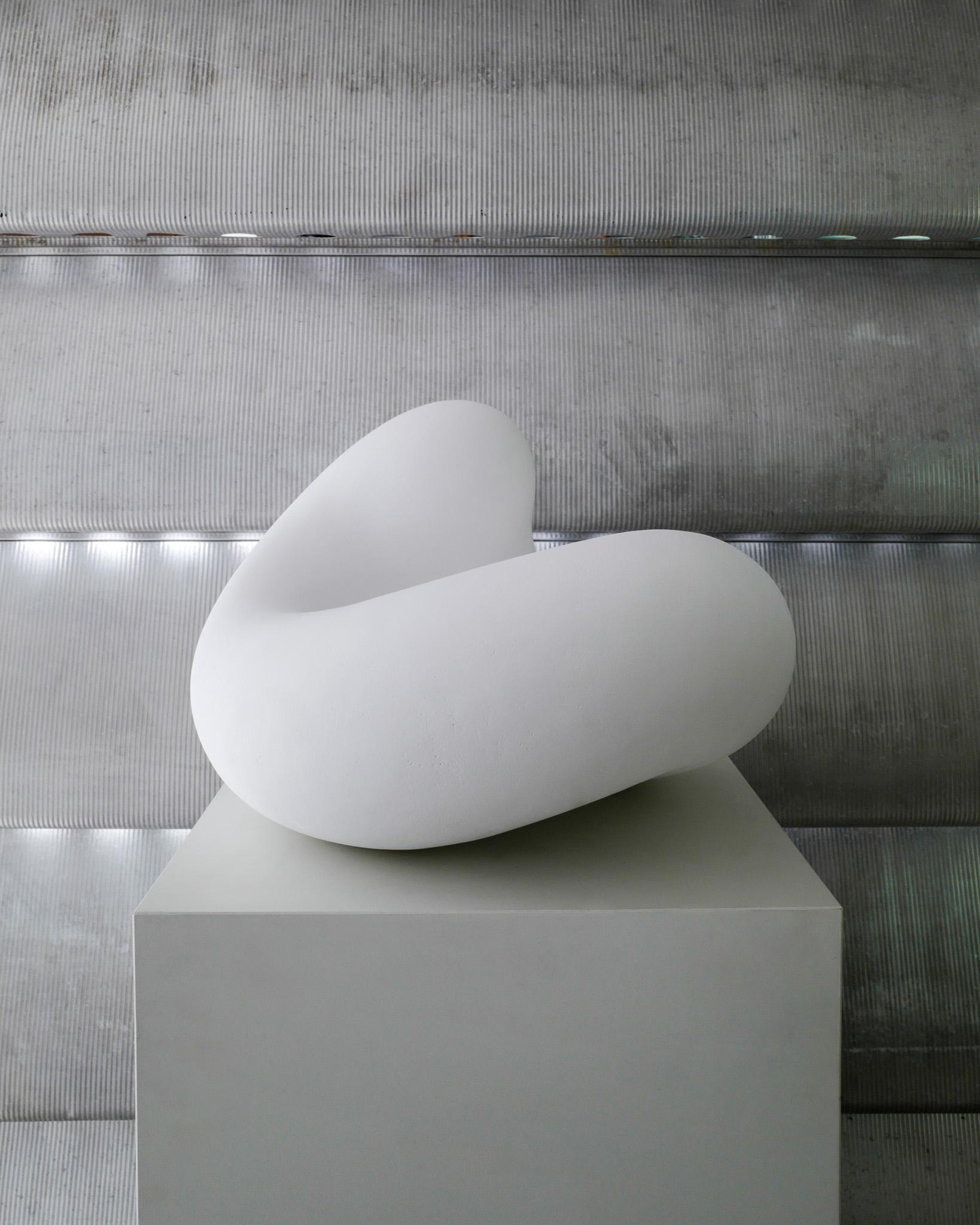 Swedish Contemporary White Free Form Stoneware Sculpture by Eva Hild, 2000 For Sale 2