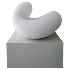 Sculpture contemporaine suédoise en grès blanc à forme libre d'Eva Hild, 2000