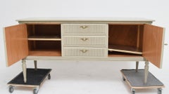 Swedish Cool Gray Painted Gustavian Style Sideboard