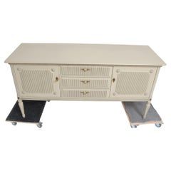 Swedish Cool Gray Painted Gustavian Style Sideboard