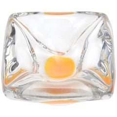 Cuenco de vidrio soplado sueco Coquille Flygsfors