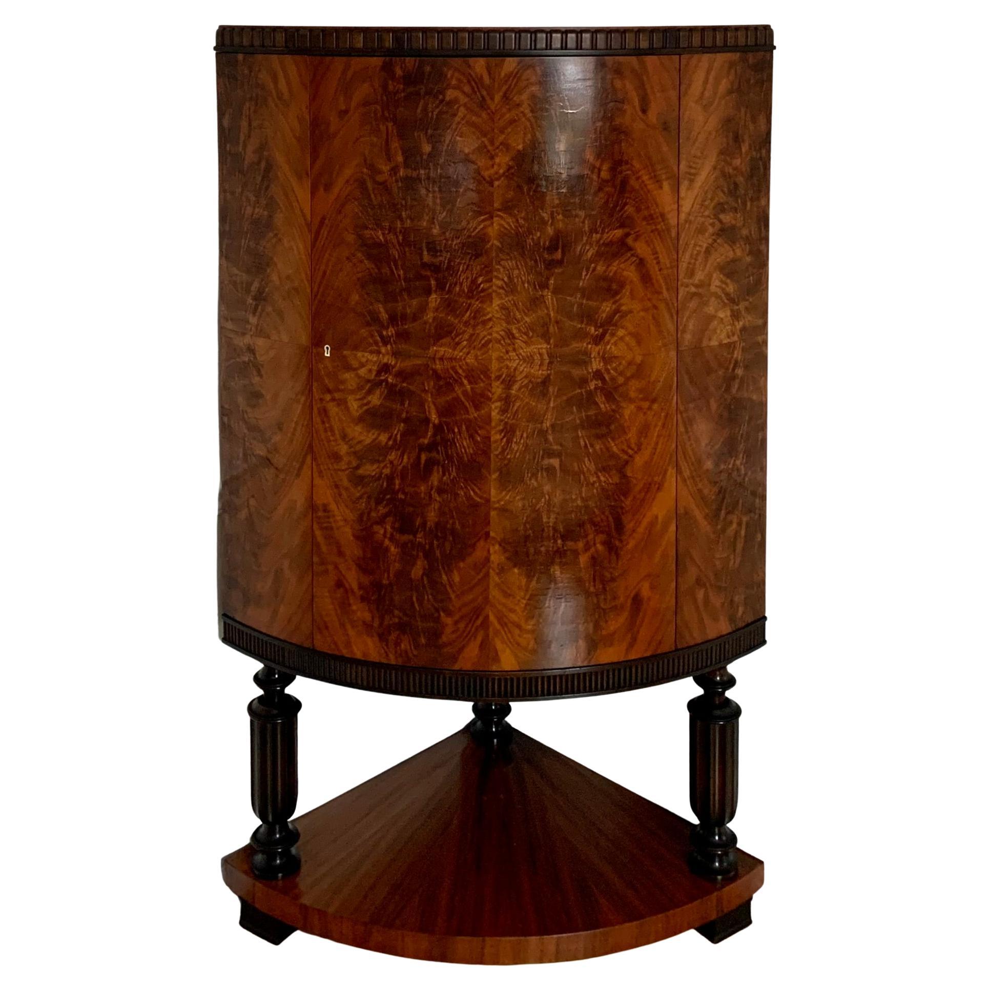 Swedish Corner Cabinet Manufactured October 10th 1938 by Reiners Möbelfabrik