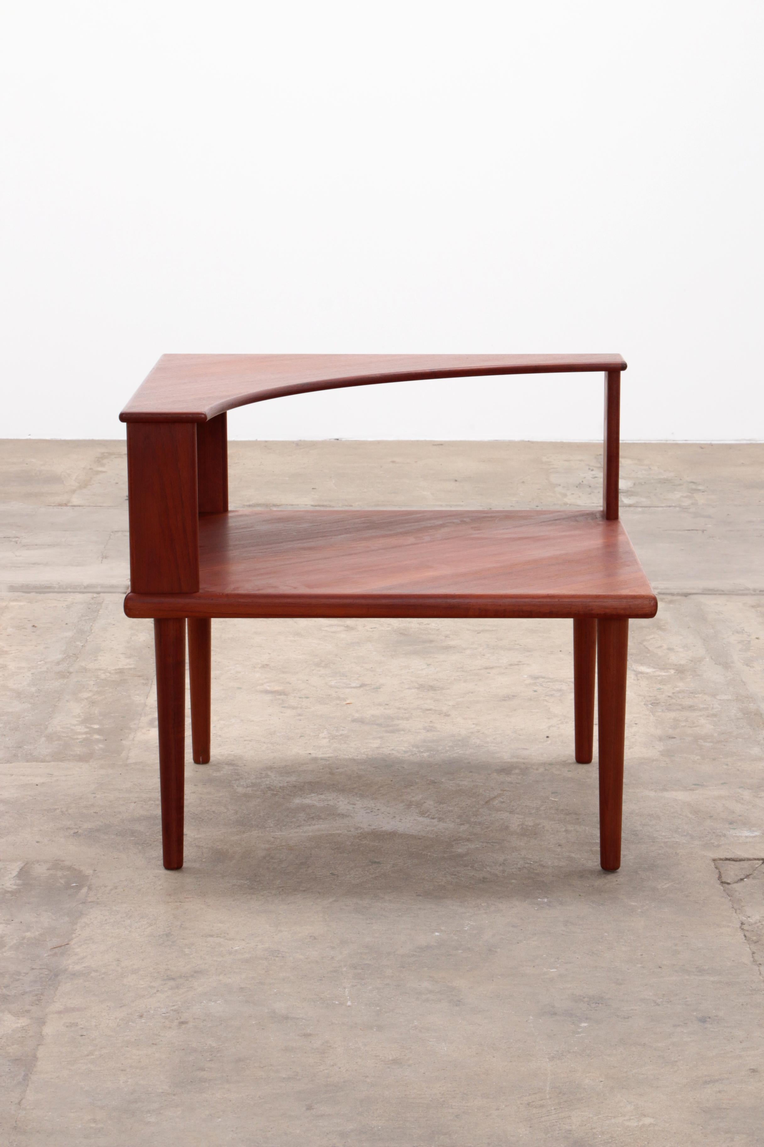 Mid-20th Century Swedish Corner Table Teak - Design by Alf Svensson & Yngvar Sandström For Sale