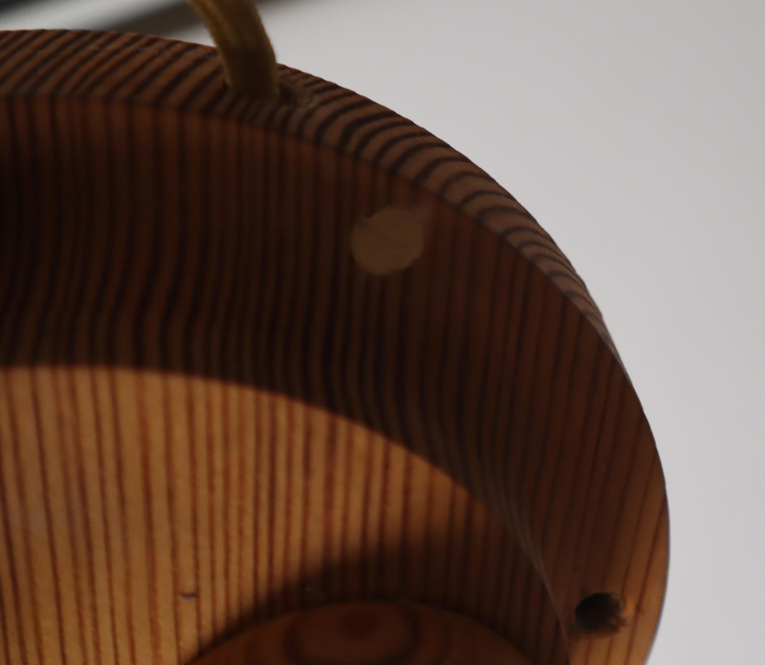 Lampada a sospensione svedese a contrappeso in Wood Wood e carta pergamena in vendita 12