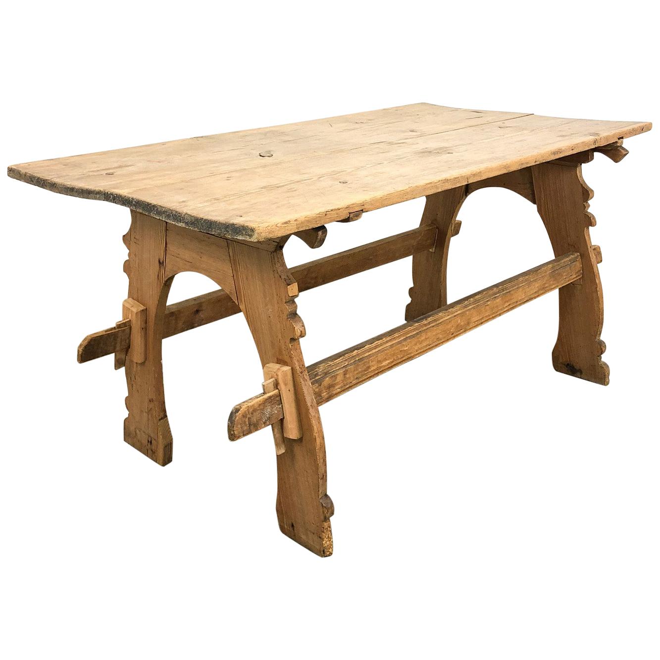 Swedish, Country Table, Occasional Table, Gustavian Furniture, 19th Century For Sale