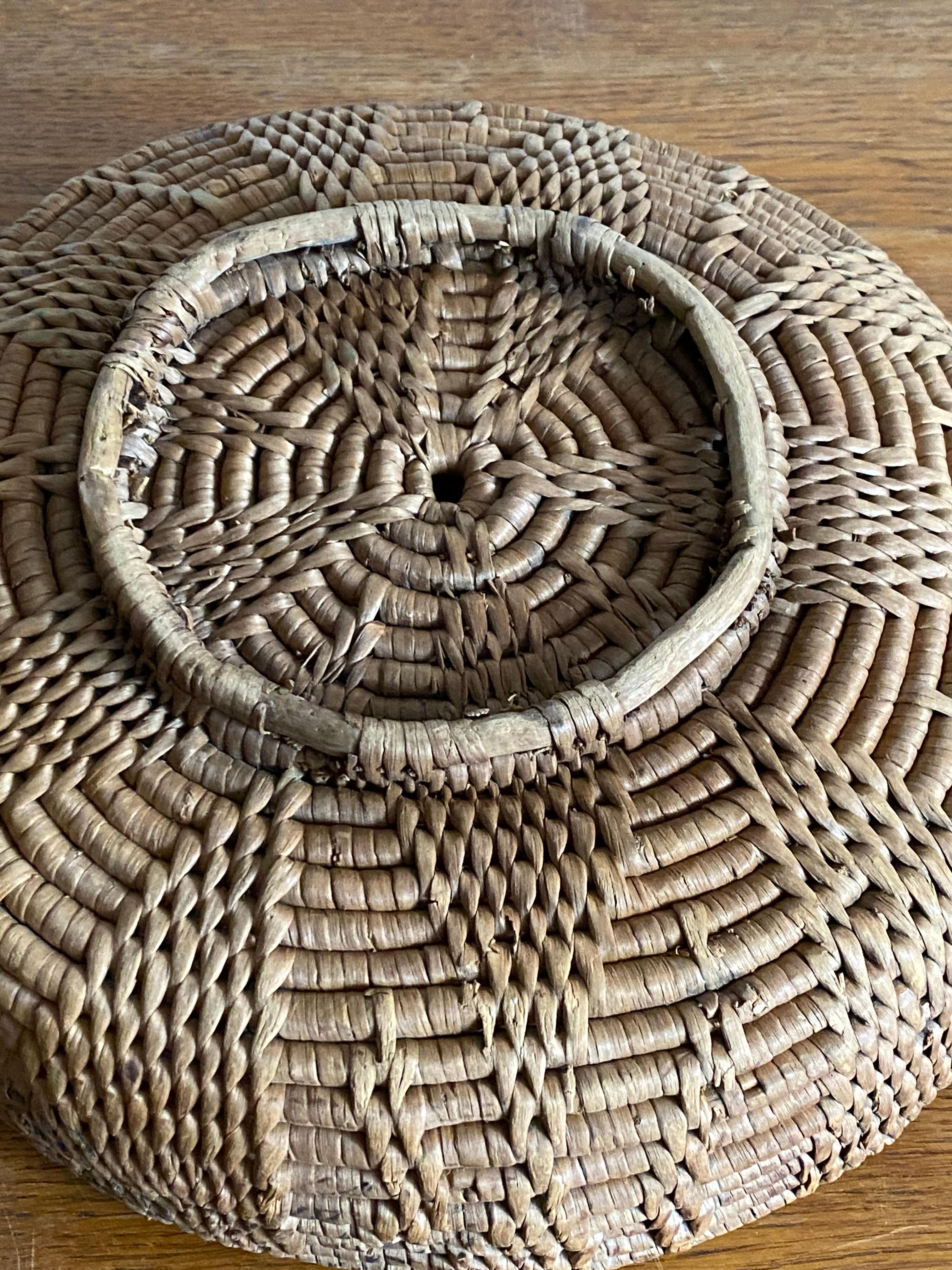 Swedish Craft, Basket or Bowl, Woven Fir Root, Sweden, 19th Century 2