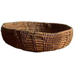 Antique Swedish Craft, Basket or Bowl, Woven Fir Root, Sweden, 19th Century