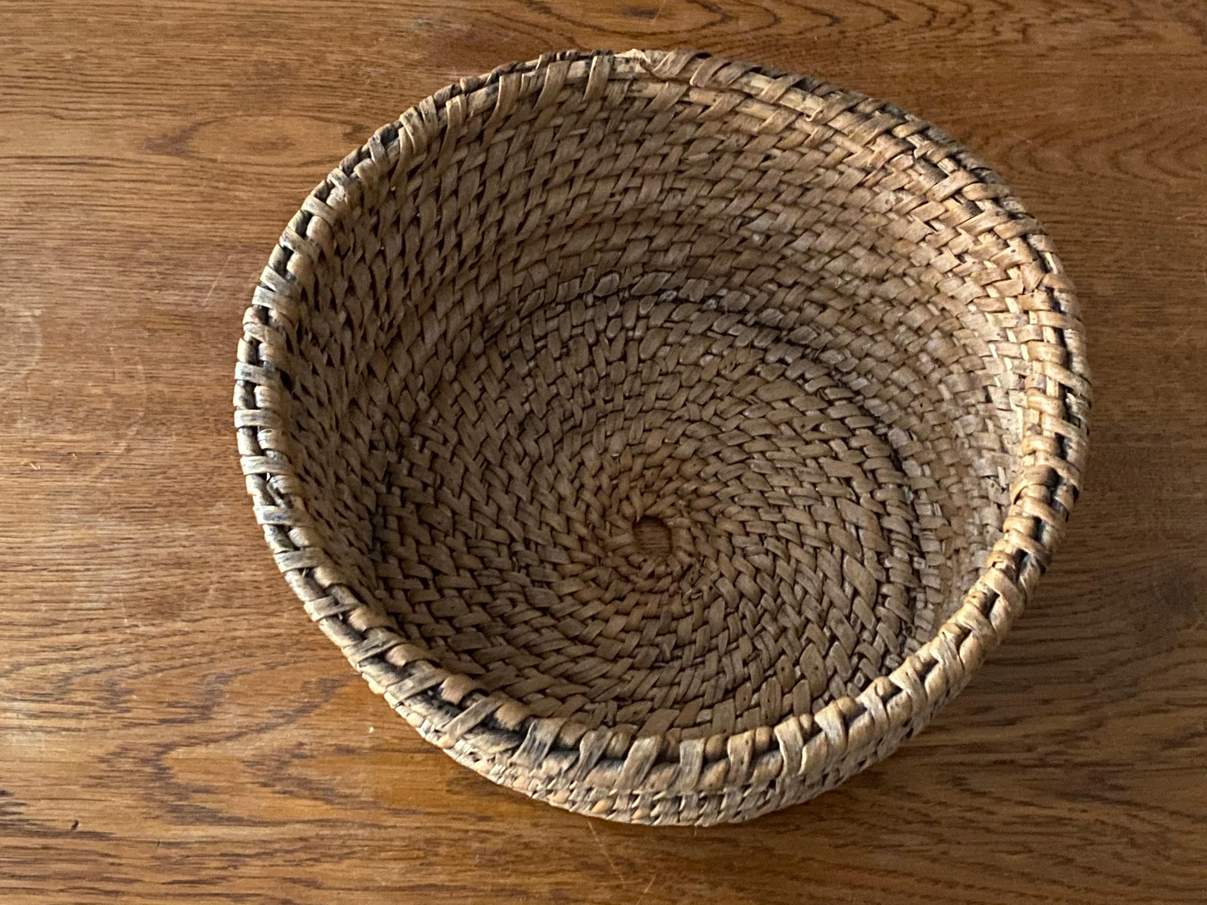 Folk Art Swedish Craft, Basket or Bowl, Woven Root, Sweden, 19th Century