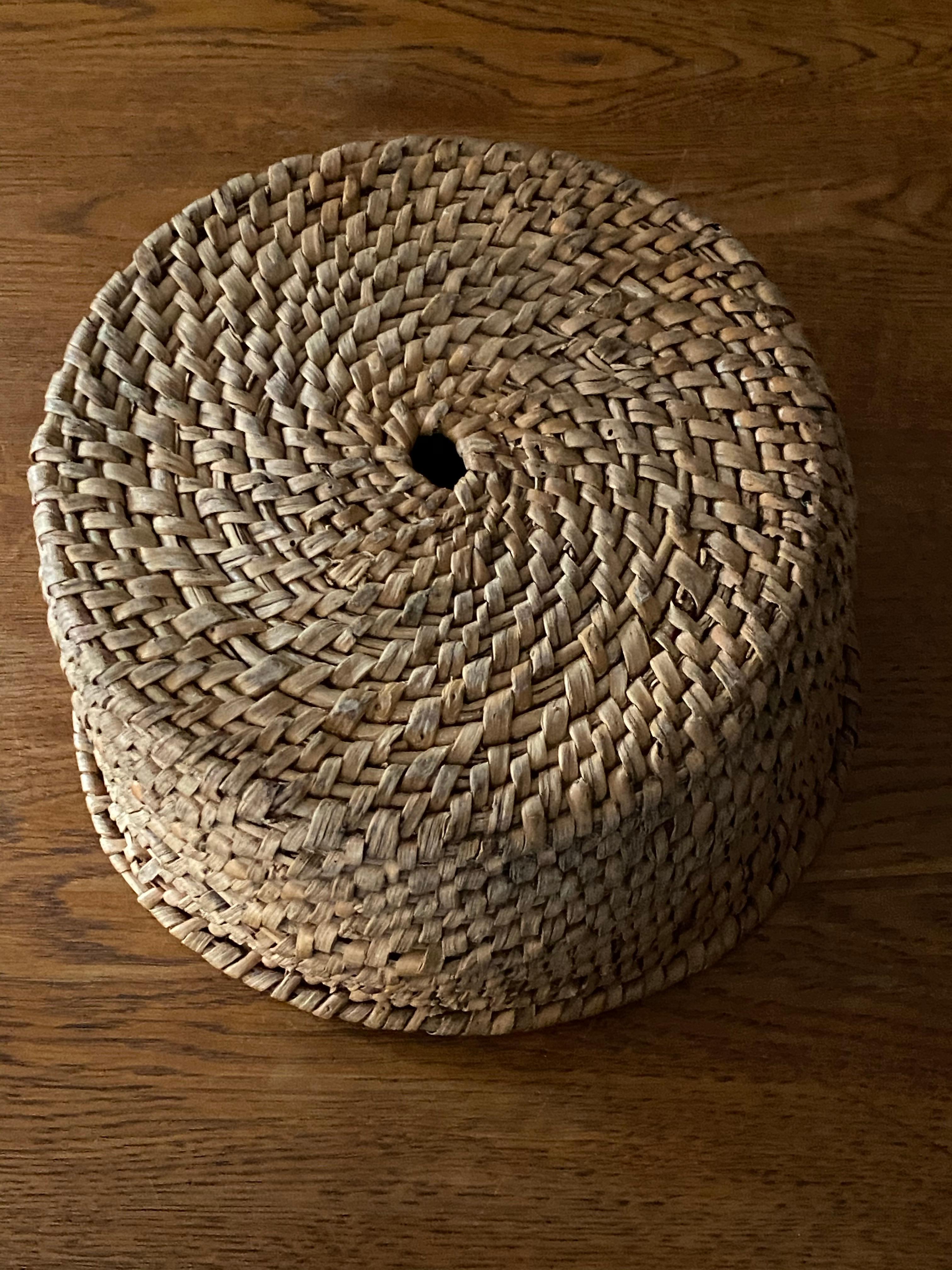 Swedish Craft, Basket or Bowl, Woven Root, Sweden, 19th Century In Fair Condition In High Point, NC