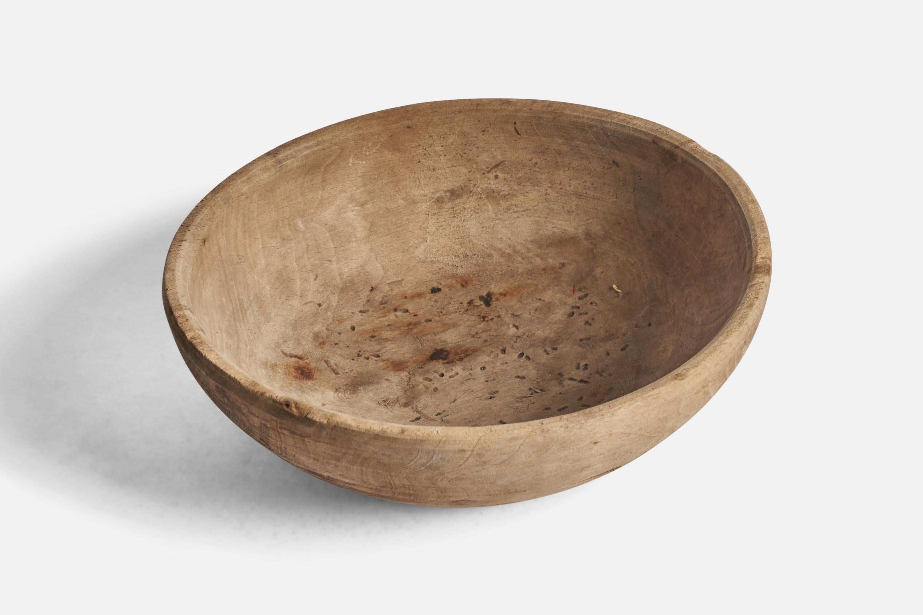 Folk Art Swedish Craft, Bowl, Sweden, 19th Century For Sale