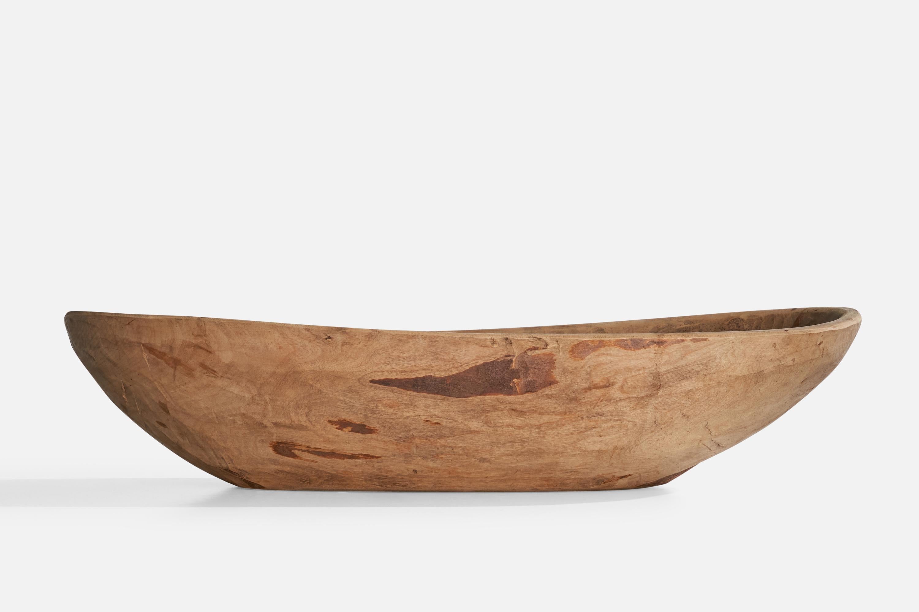 18th Century and Earlier Swedish Craft, Bowl, Wood, Sweden, 1784 For Sale