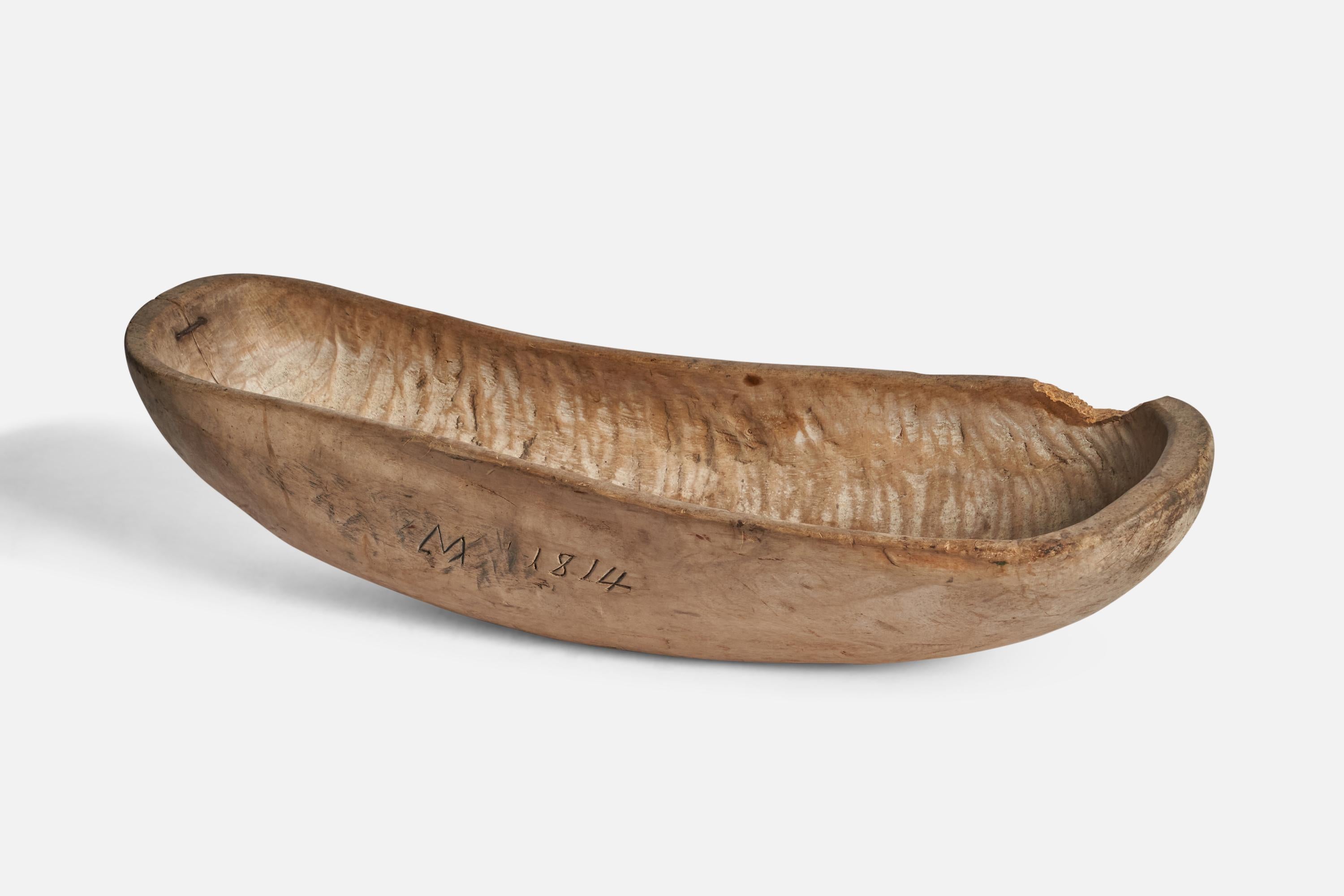 Schwedisches Craft, Schale, Holz, Schweden, 1814 (Volkskunst) im Angebot