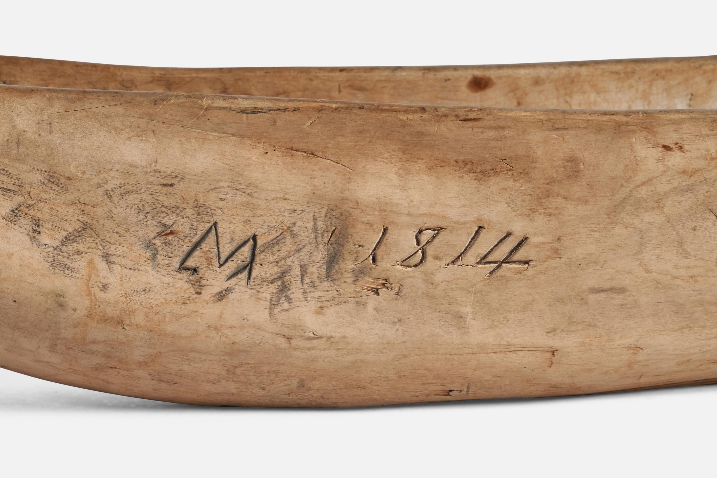 Schwedisches Craft, Schale, Holz, Schweden, 1814 im Angebot 1