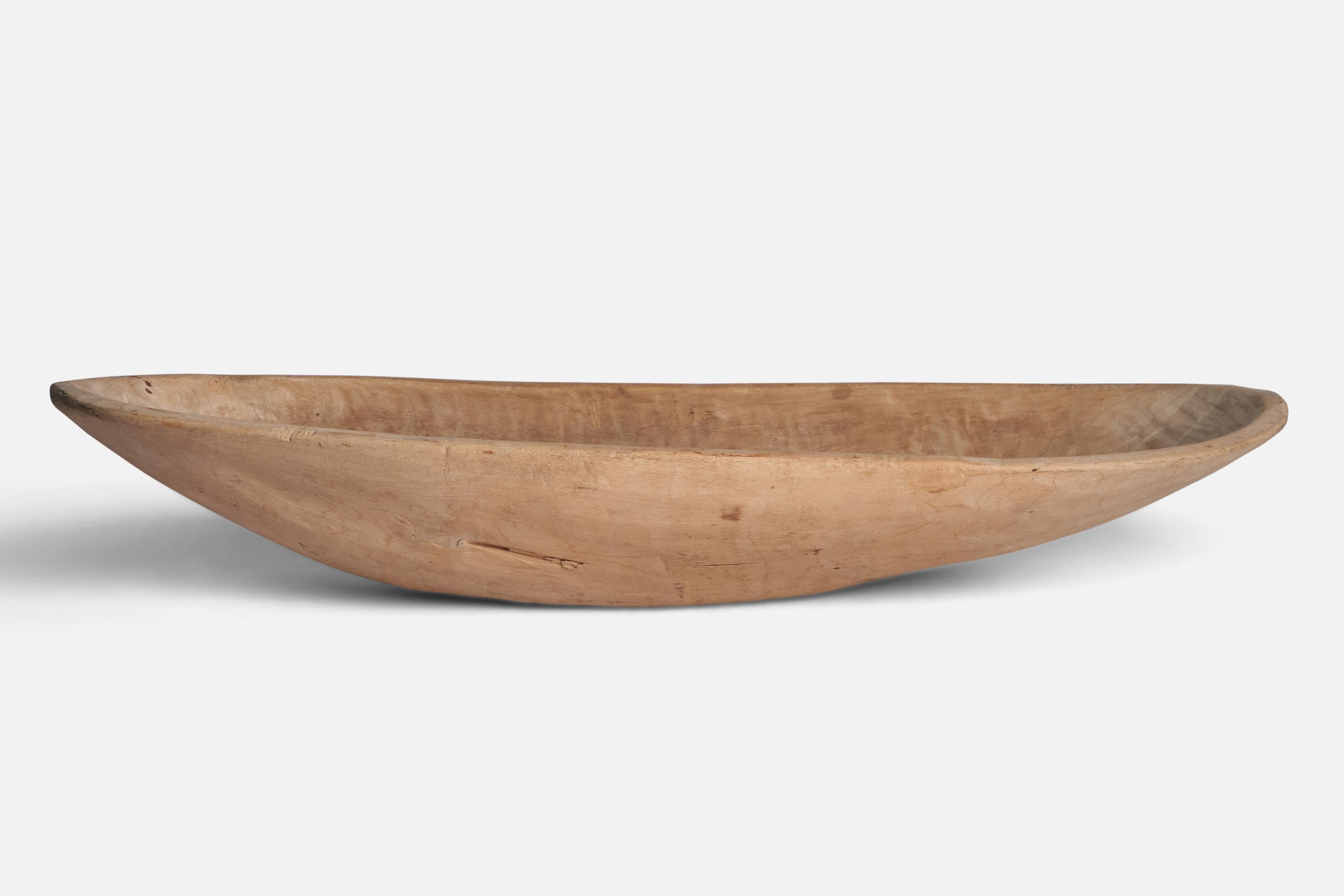 Folk Art Swedish Craft, Bowl, Wood, Sweden, 19th Century For Sale