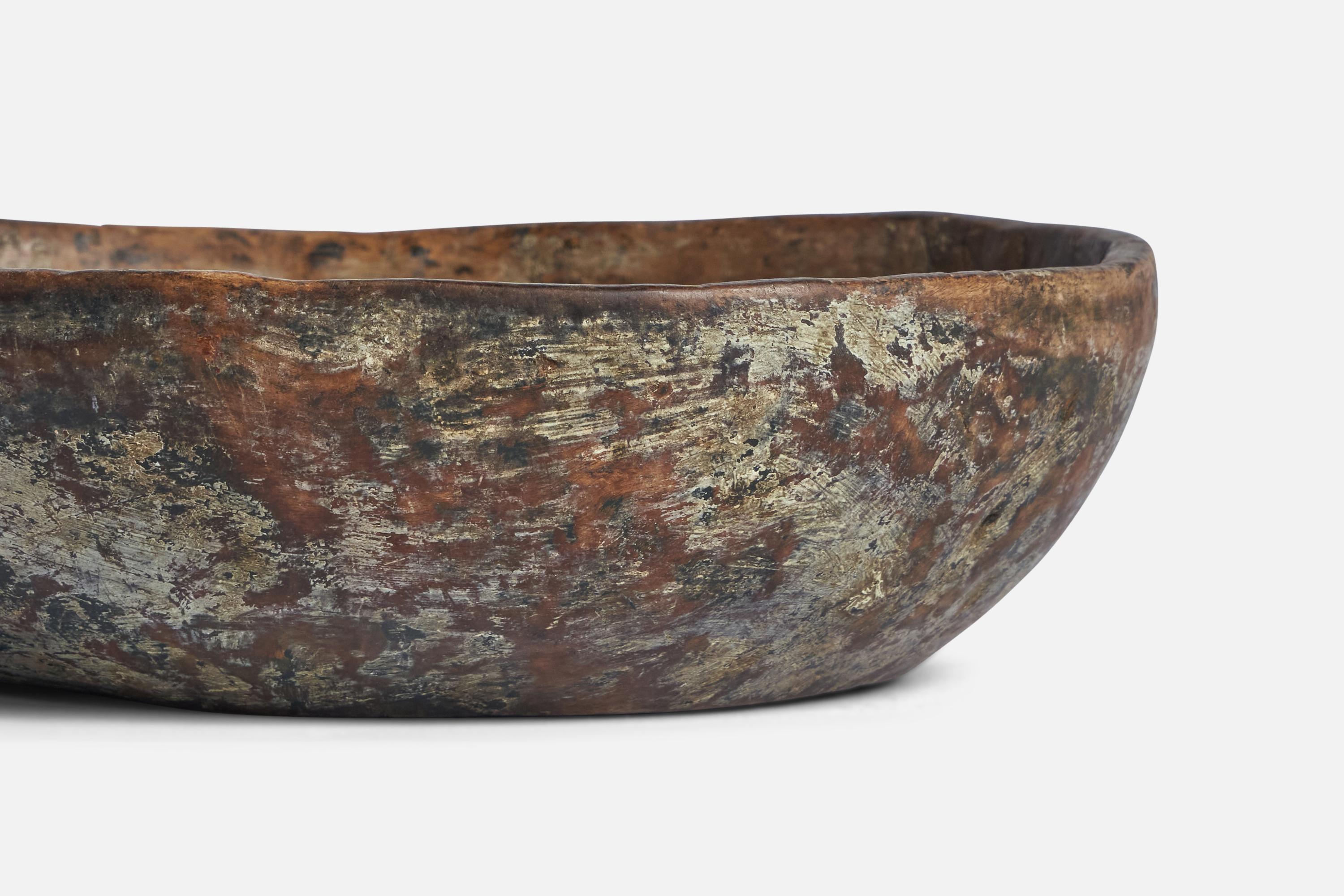 Swedish Craft, Bowl, Wood, Sweden, 19th Century In Good Condition For Sale In High Point, NC