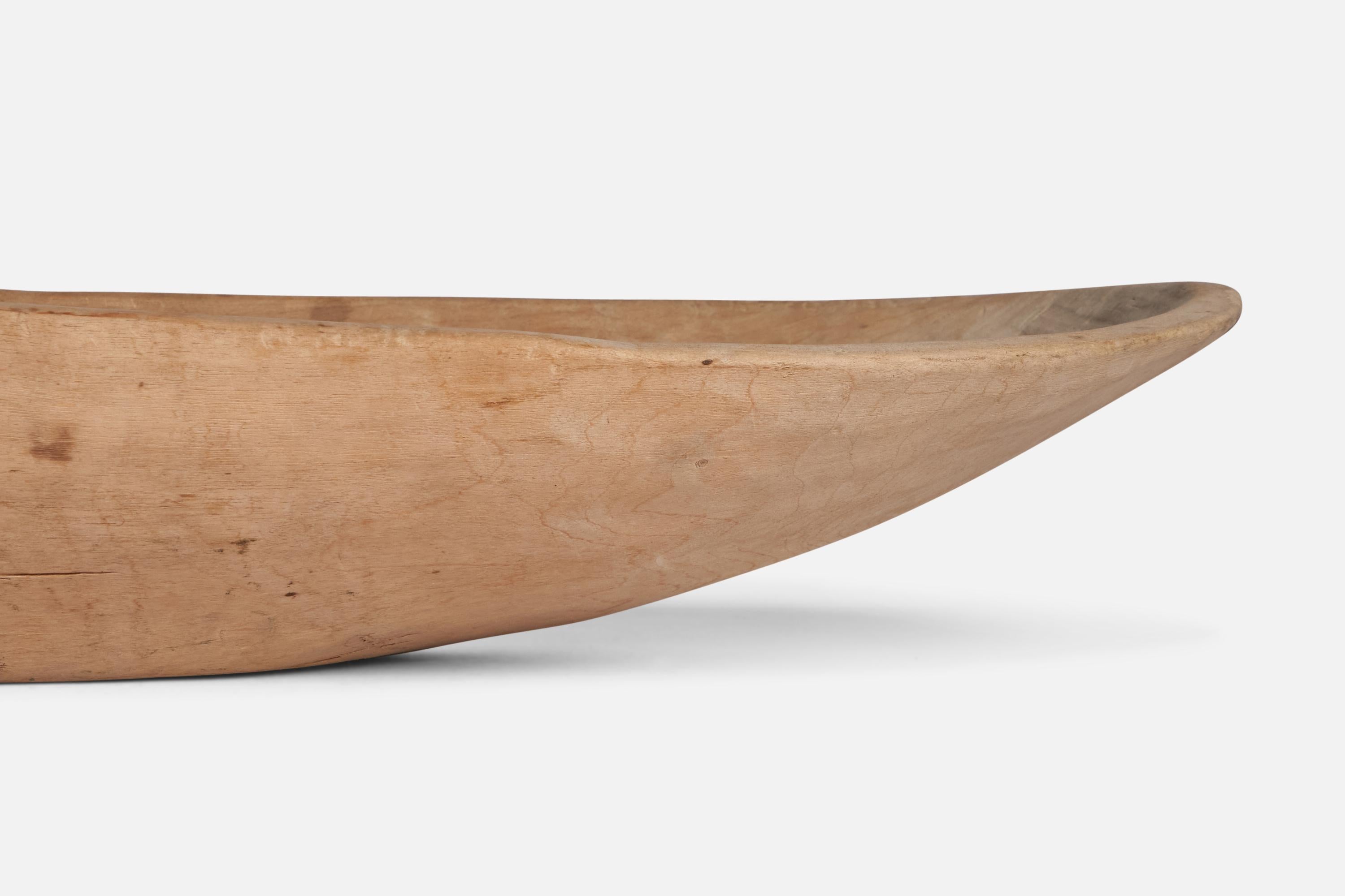 Swedish Craft, Bowl, Wood, Sweden, 19th Century In Fair Condition For Sale In High Point, NC