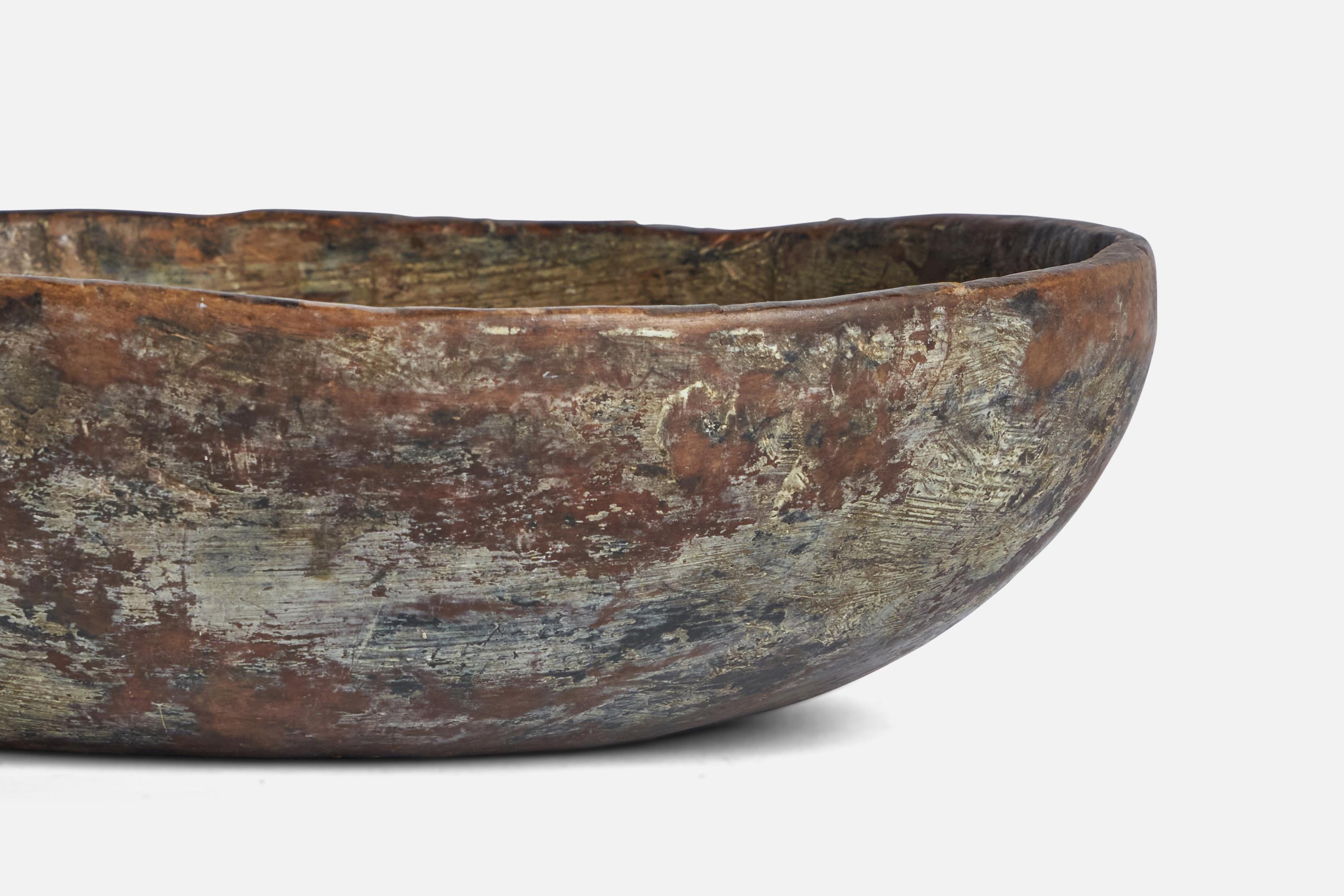 Swedish Craft, Bowl, Wood, Sweden, 19th Century For Sale 1