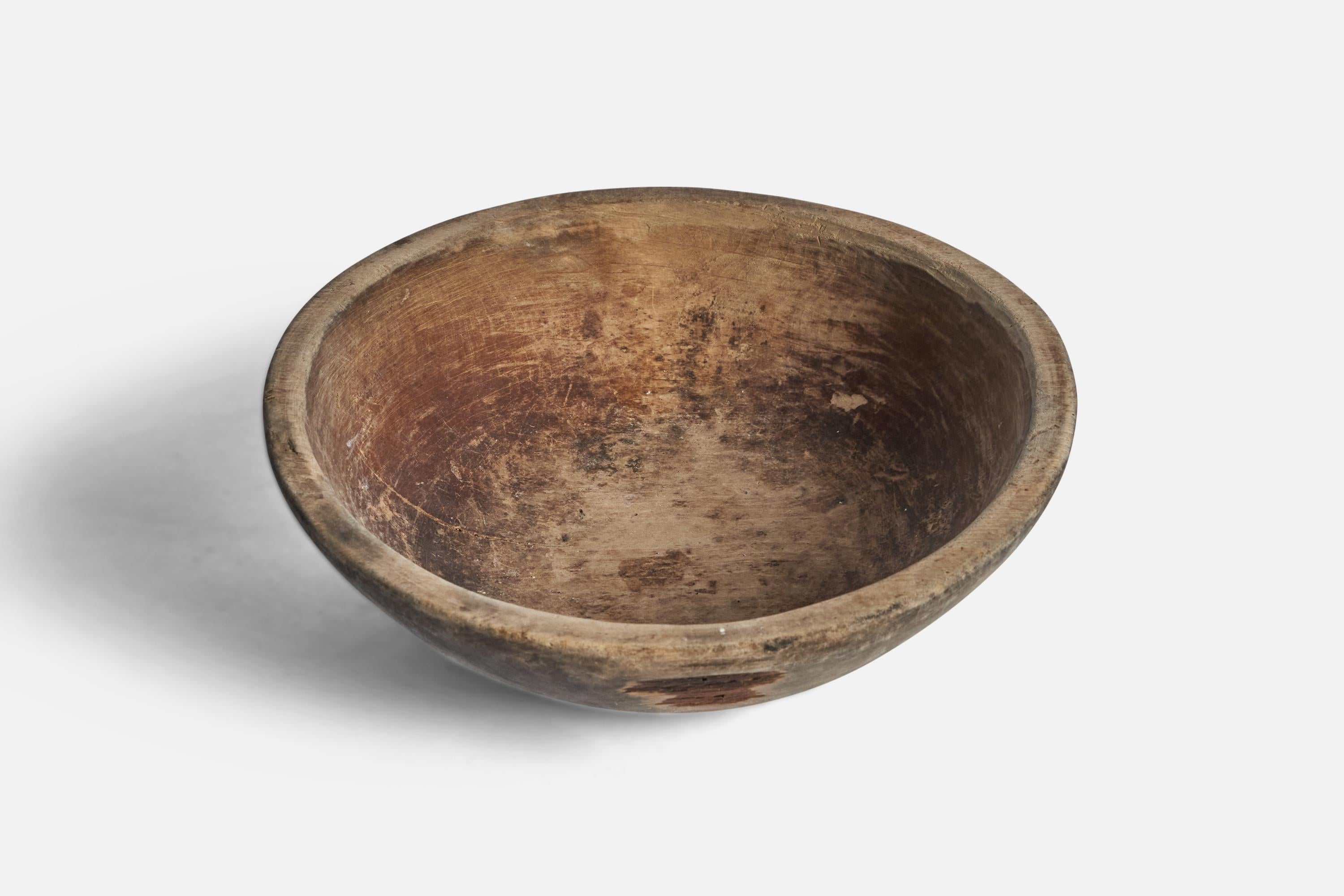 Swedish Craft, Bowl, Wood, Sweden, 19th Century For Sale 1