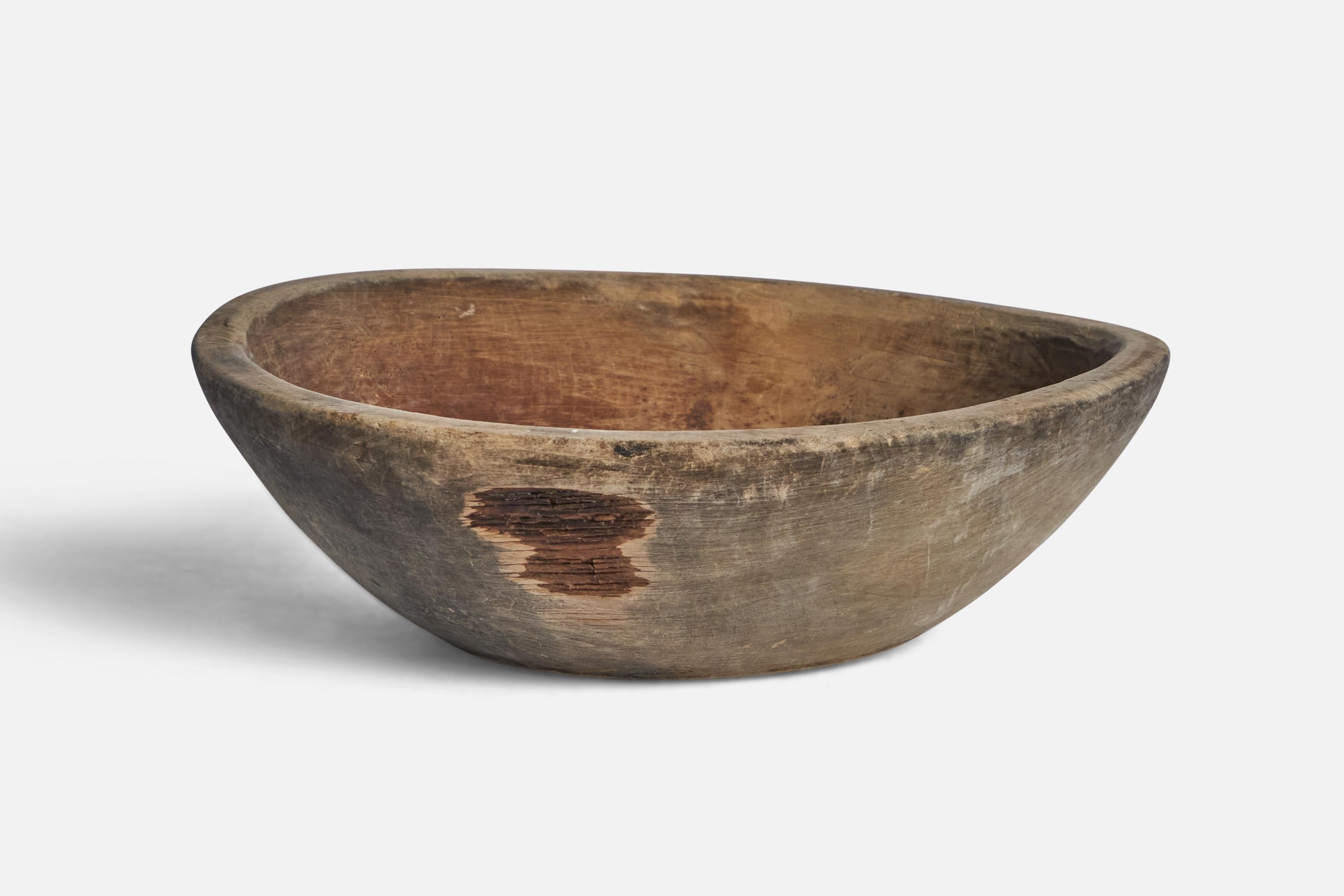Swedish Craft, Bowl, Wood, Sweden, 19th Century For Sale 2