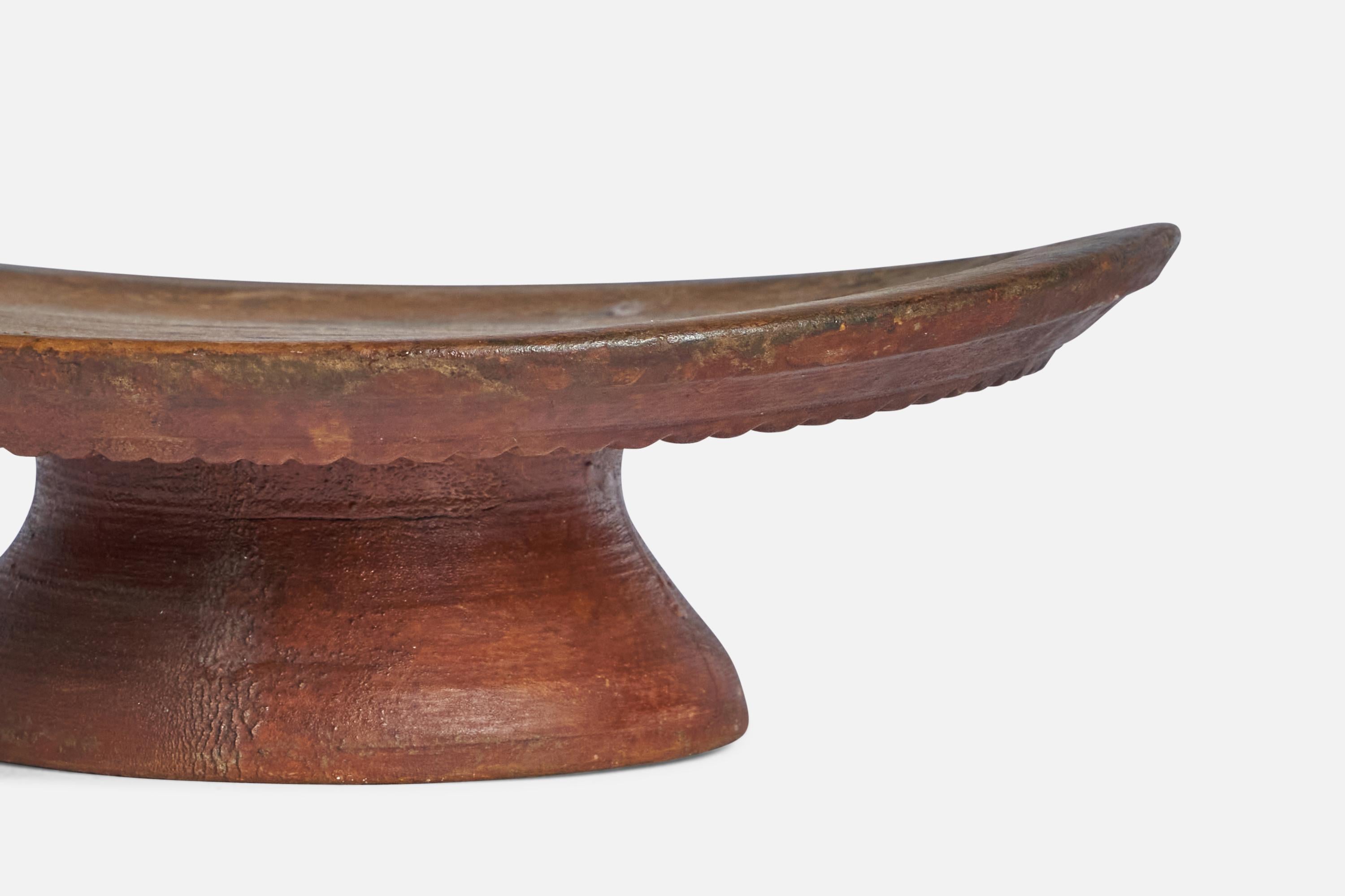 Swedish Craft, Dish, Wood, Sweden, 19th Century In Fair Condition For Sale In High Point, NC