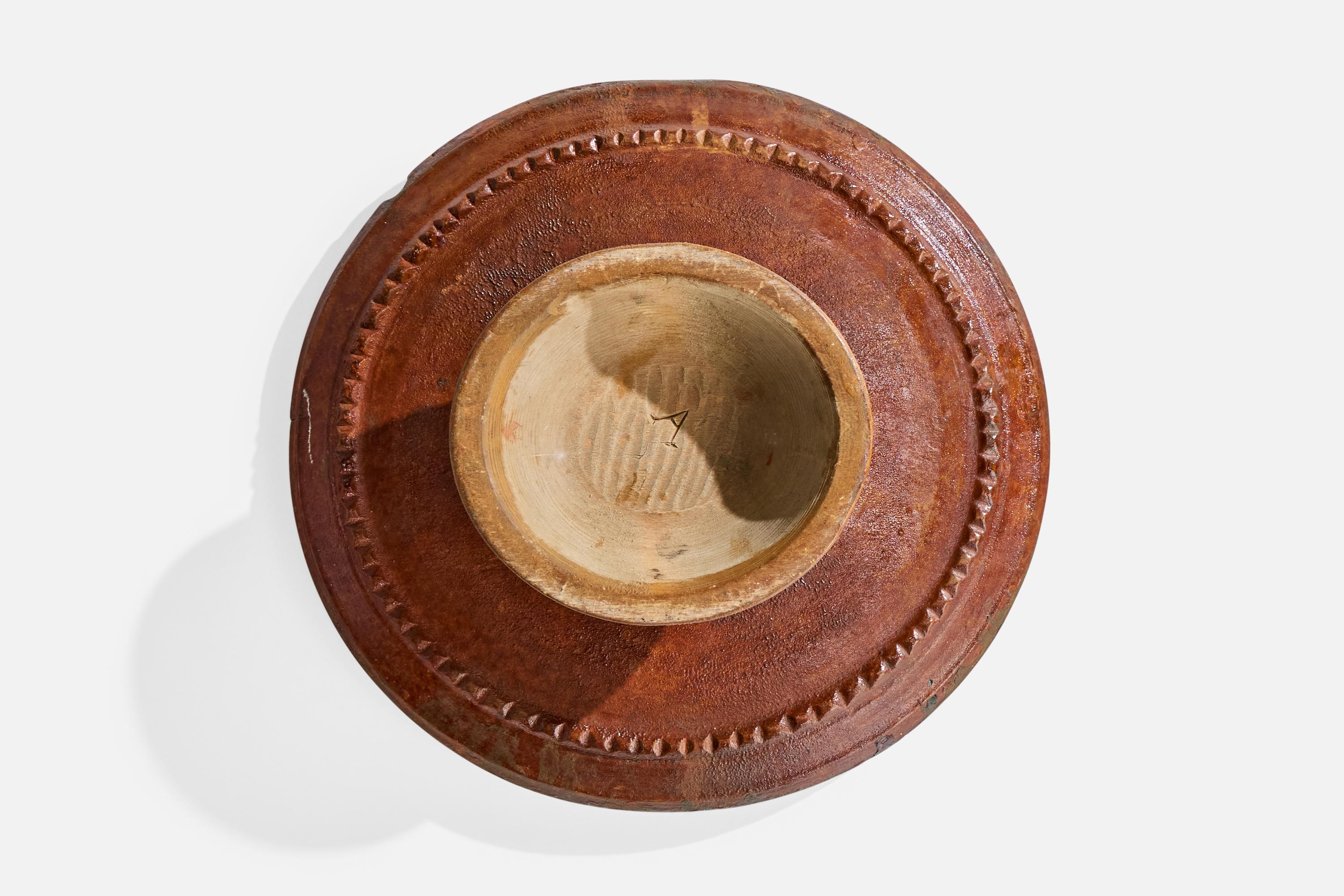 Artesanía sueca, Plato, Madera, Suecia, Siglo XIX en venta 4