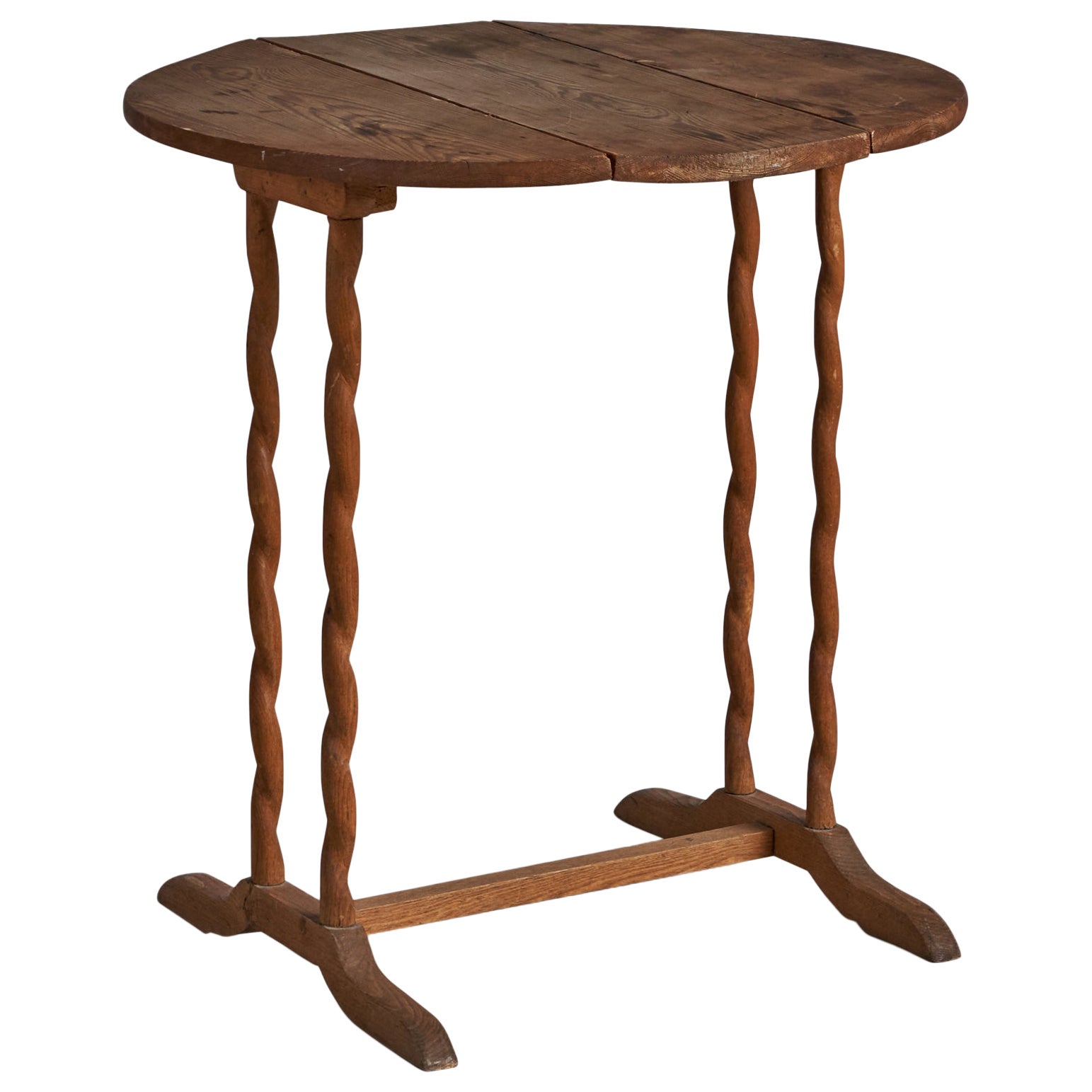 Swedish Craft, End Table, Pine, Sweden, c. 1900