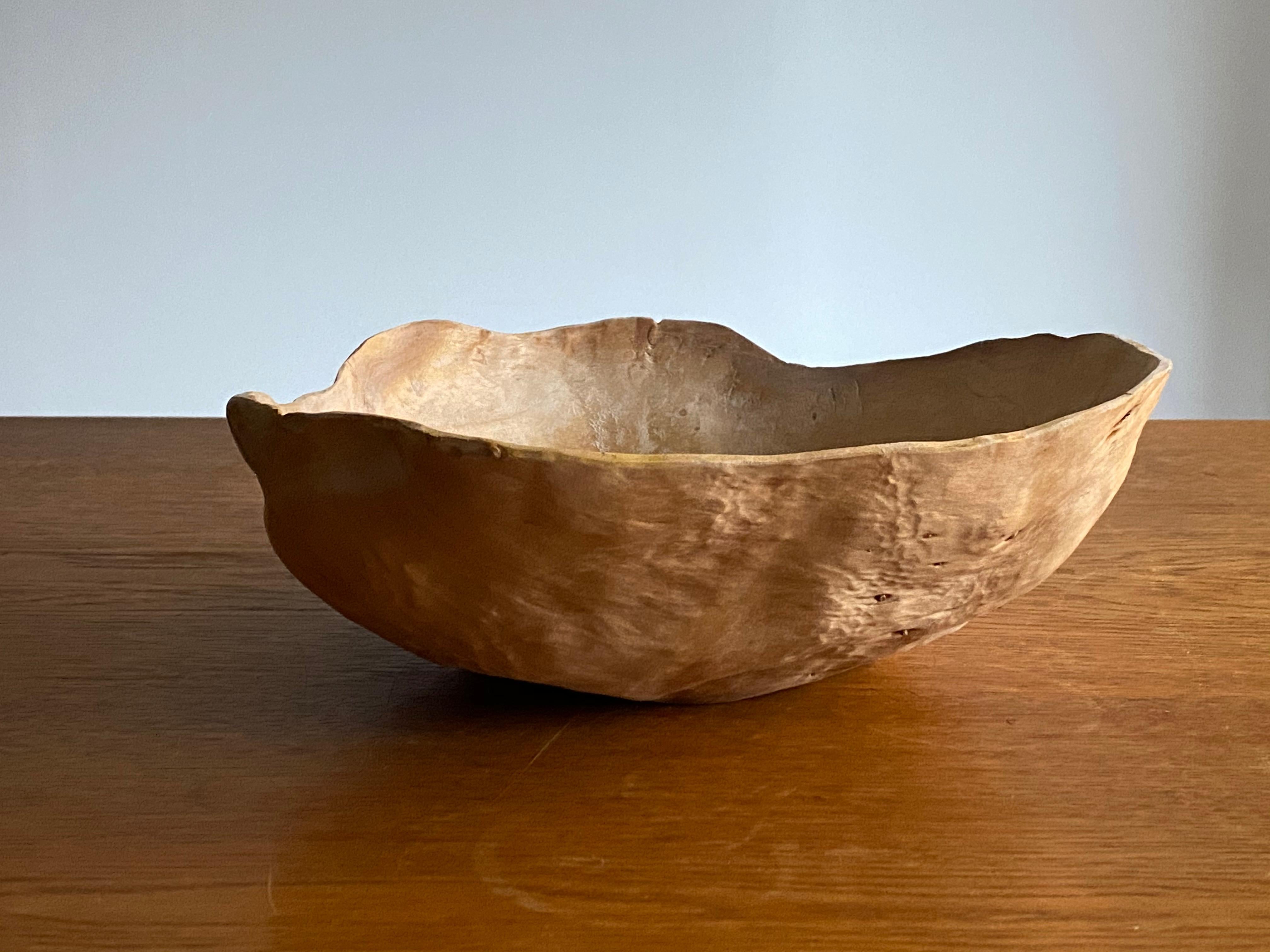 Swedish Craft, Organic Burl Wood Bowl 