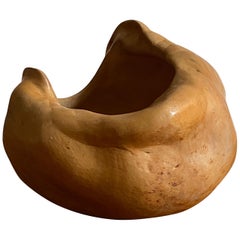 Swedish Craft, Organic Burl Wood Bowl "Vrilskål", Sweden Signed, Dated 1985