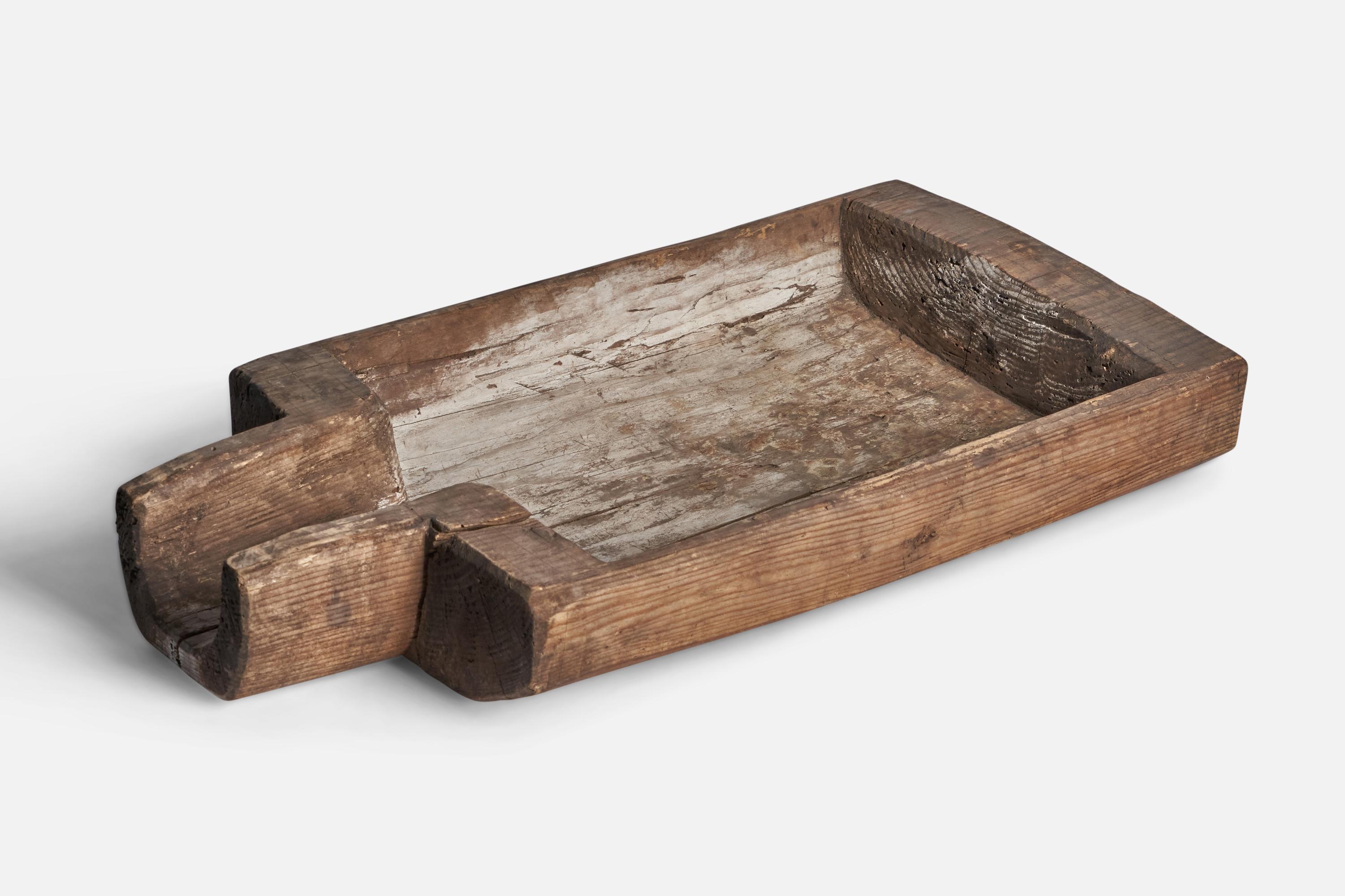 A sizeable pine trough or bowl produced in Sweden, 19th Century.