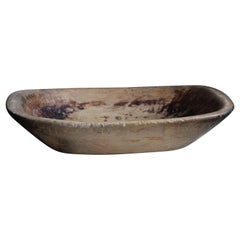 Antique Swedish Craft, Unique Organic Bowl / Tray, Wood, Uppsala, Sweden, 19th Century