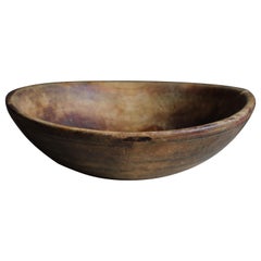 Swedish Craft, Unique Organic Bowl, Wood, Uppsala, Sweden, 19th Century